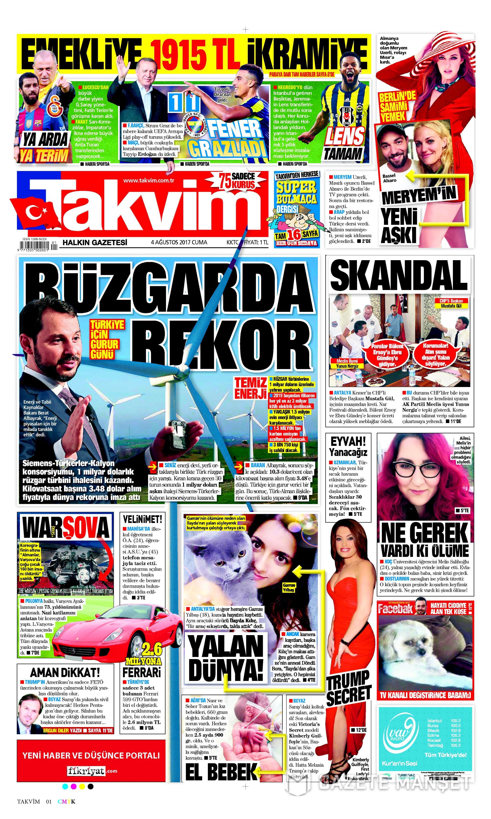 4 Ağustos 2017 gazete manşetleri - 22