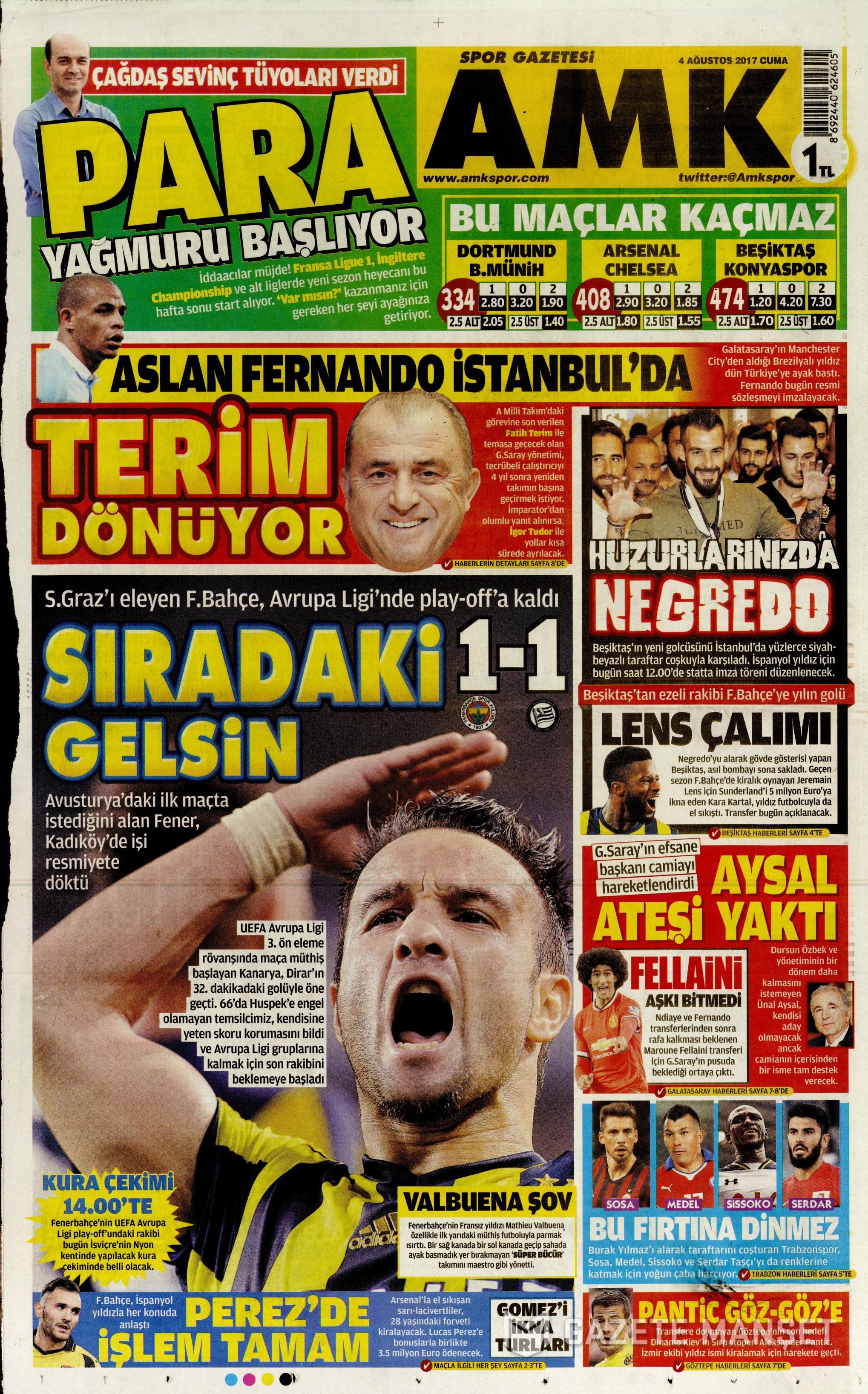 4 Ağustos 2017 gazete manşetleri - 32