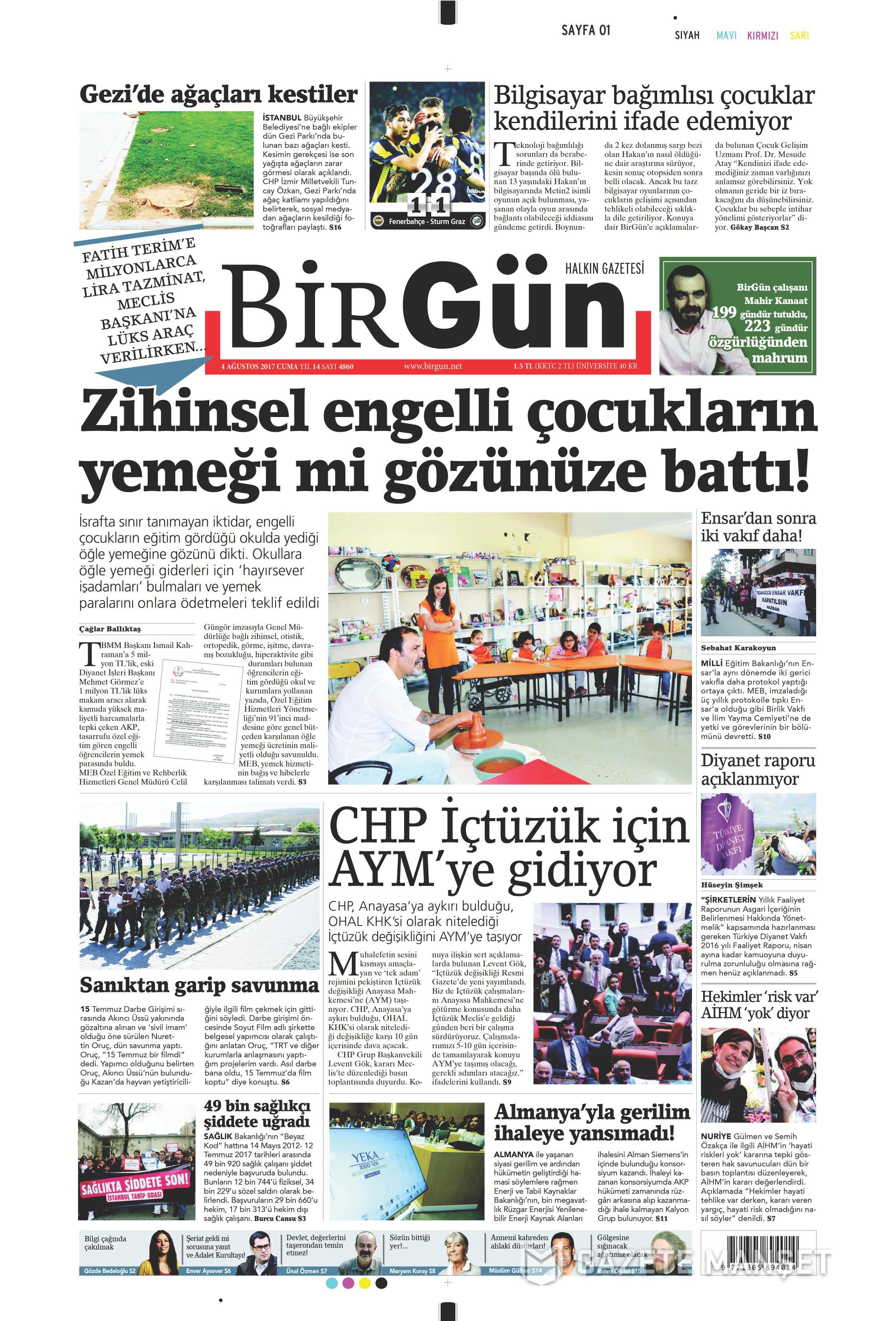 4 Ağustos 2017 gazete manşetleri - 34