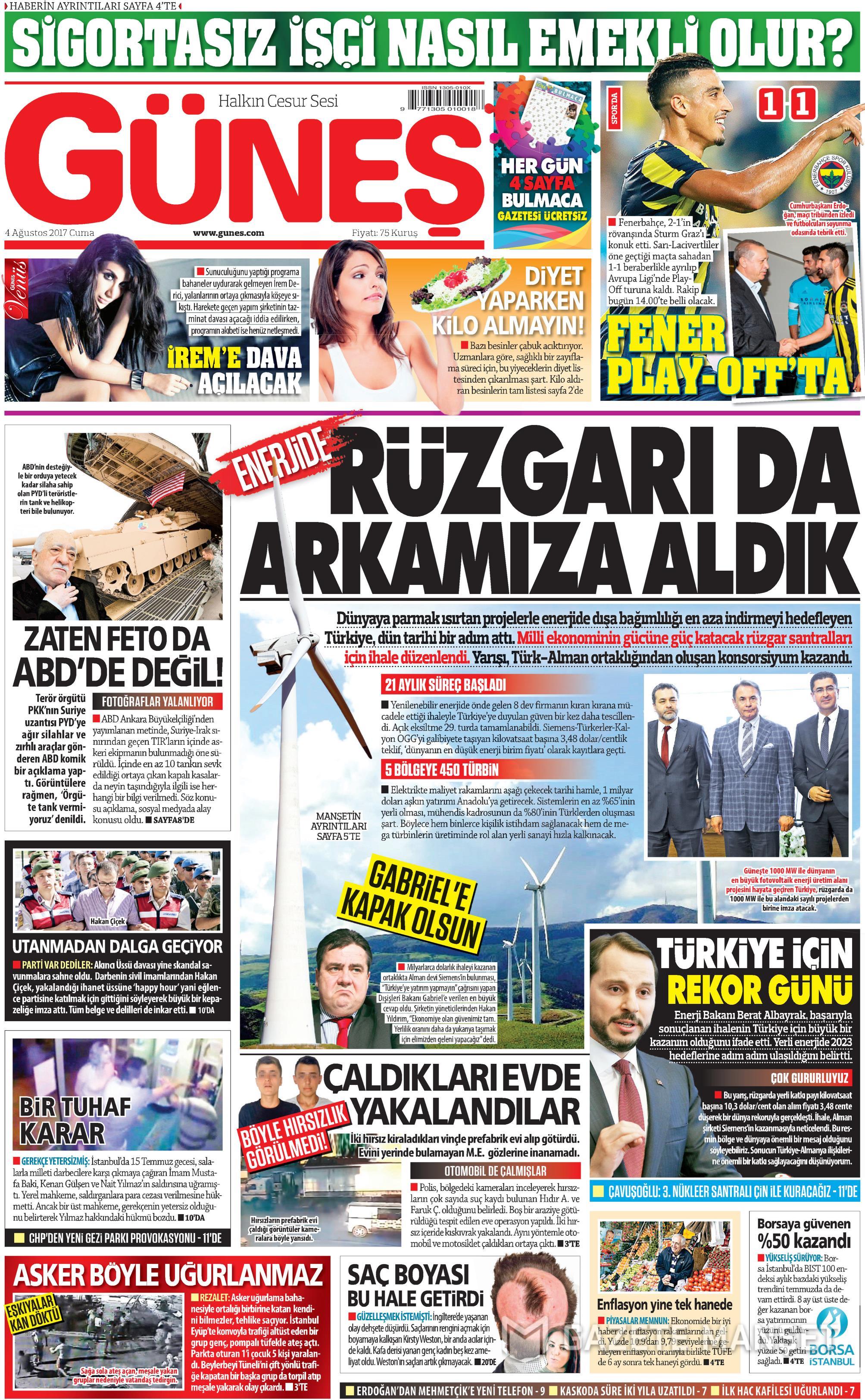 4 Ağustos 2017 gazete manşetleri - 8