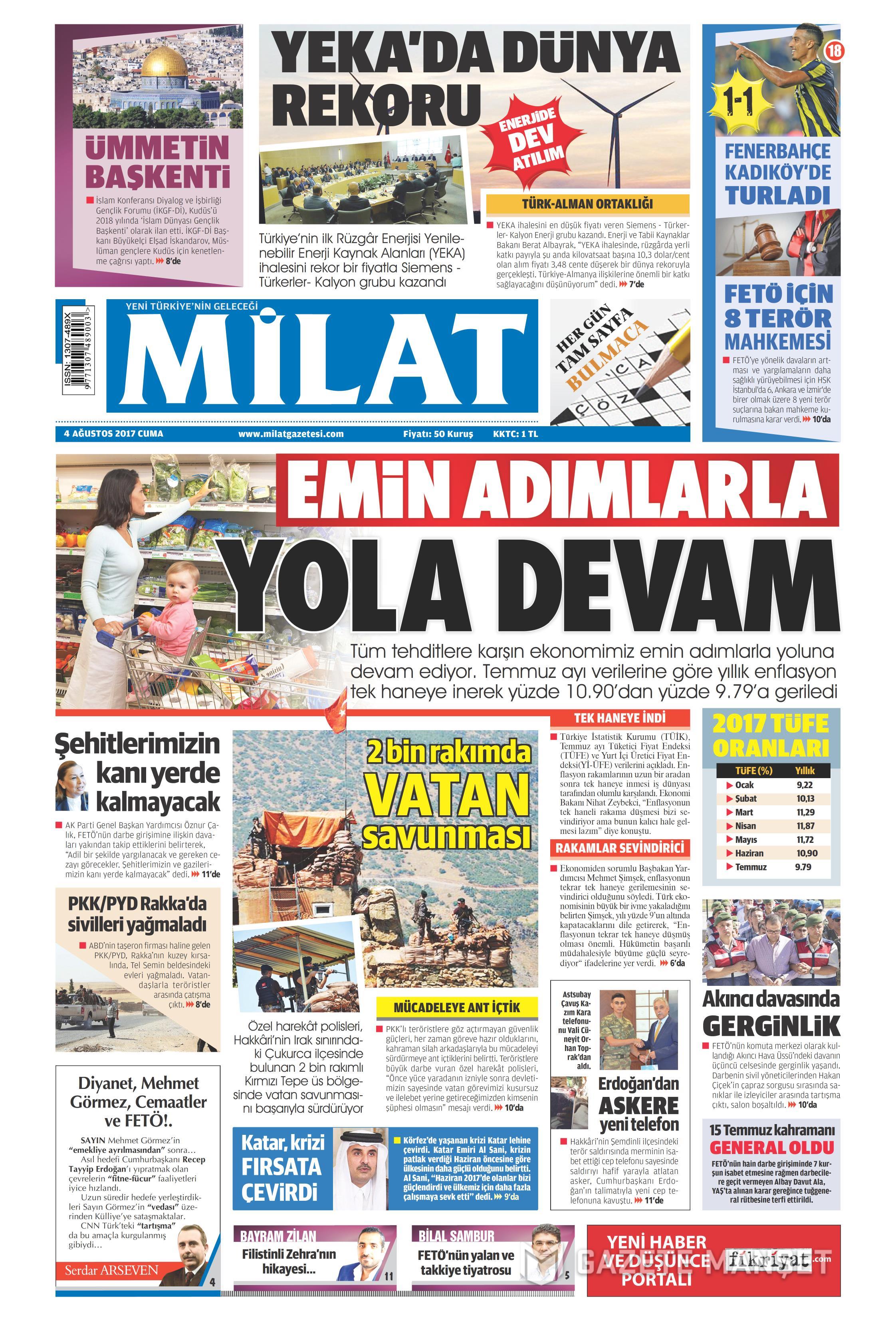 4 Ağustos 2017 gazete manşetleri - 16