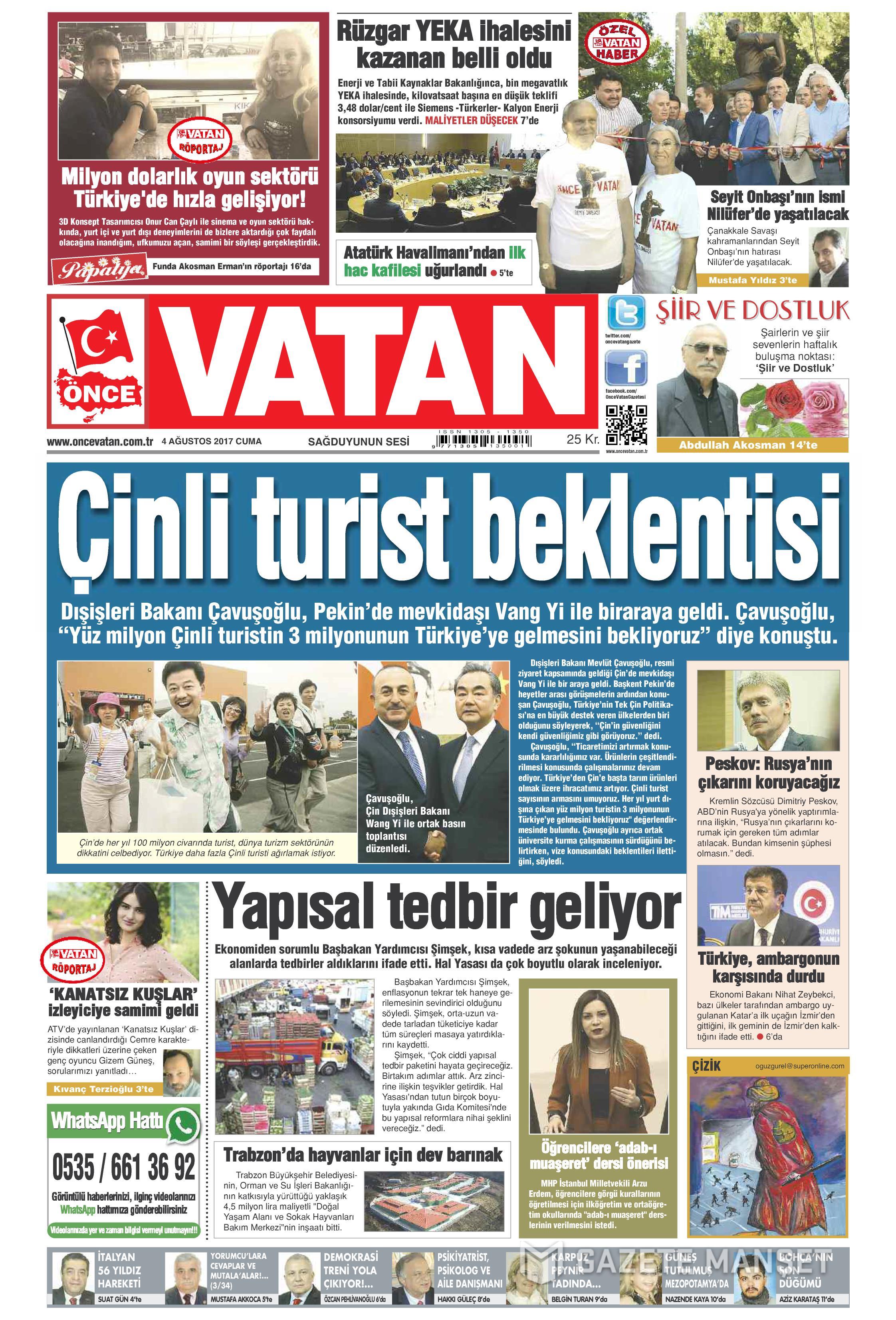 4 Ağustos 2017 gazete manşetleri - 36