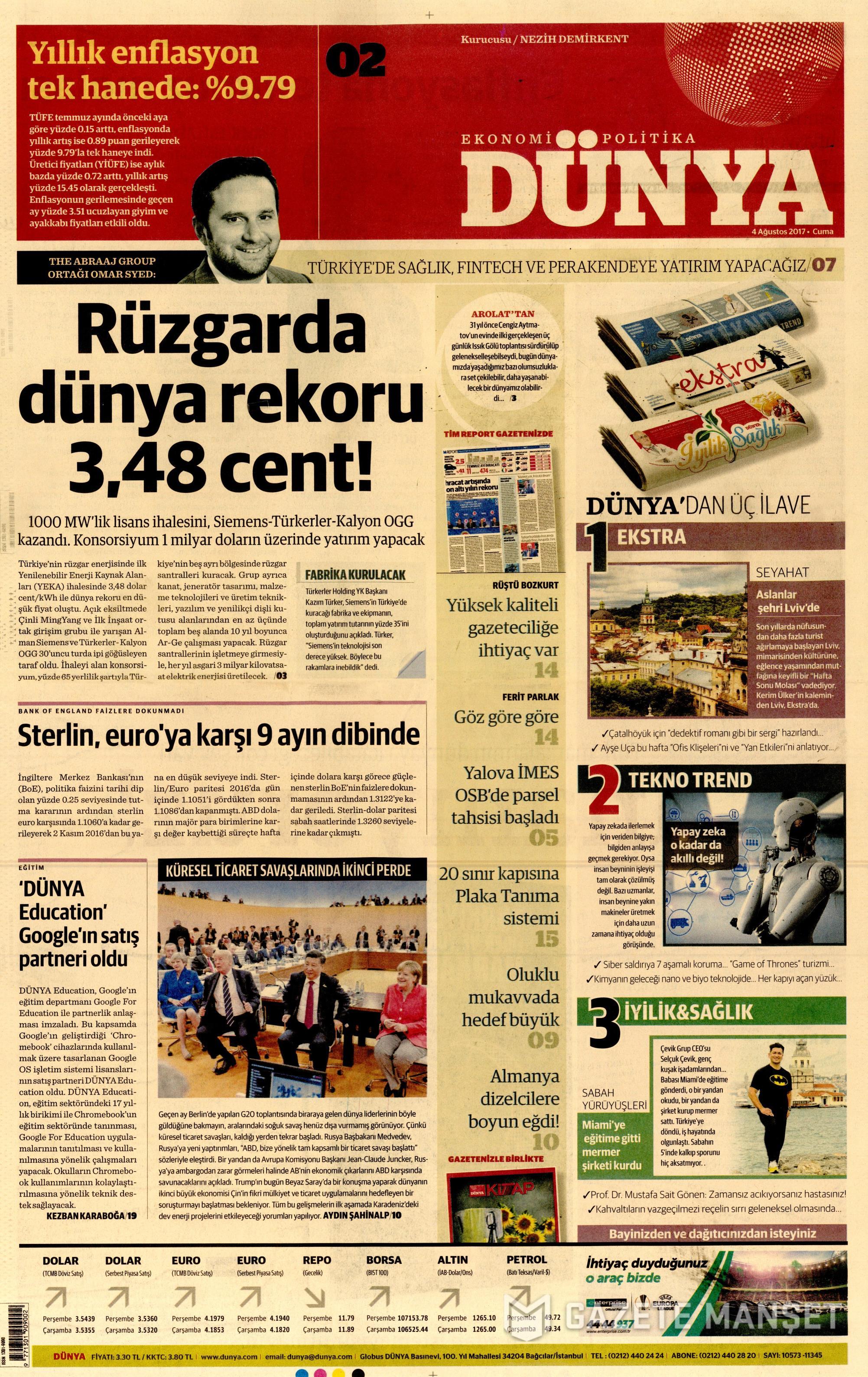 4 Ağustos 2017 gazete manşetleri - 6