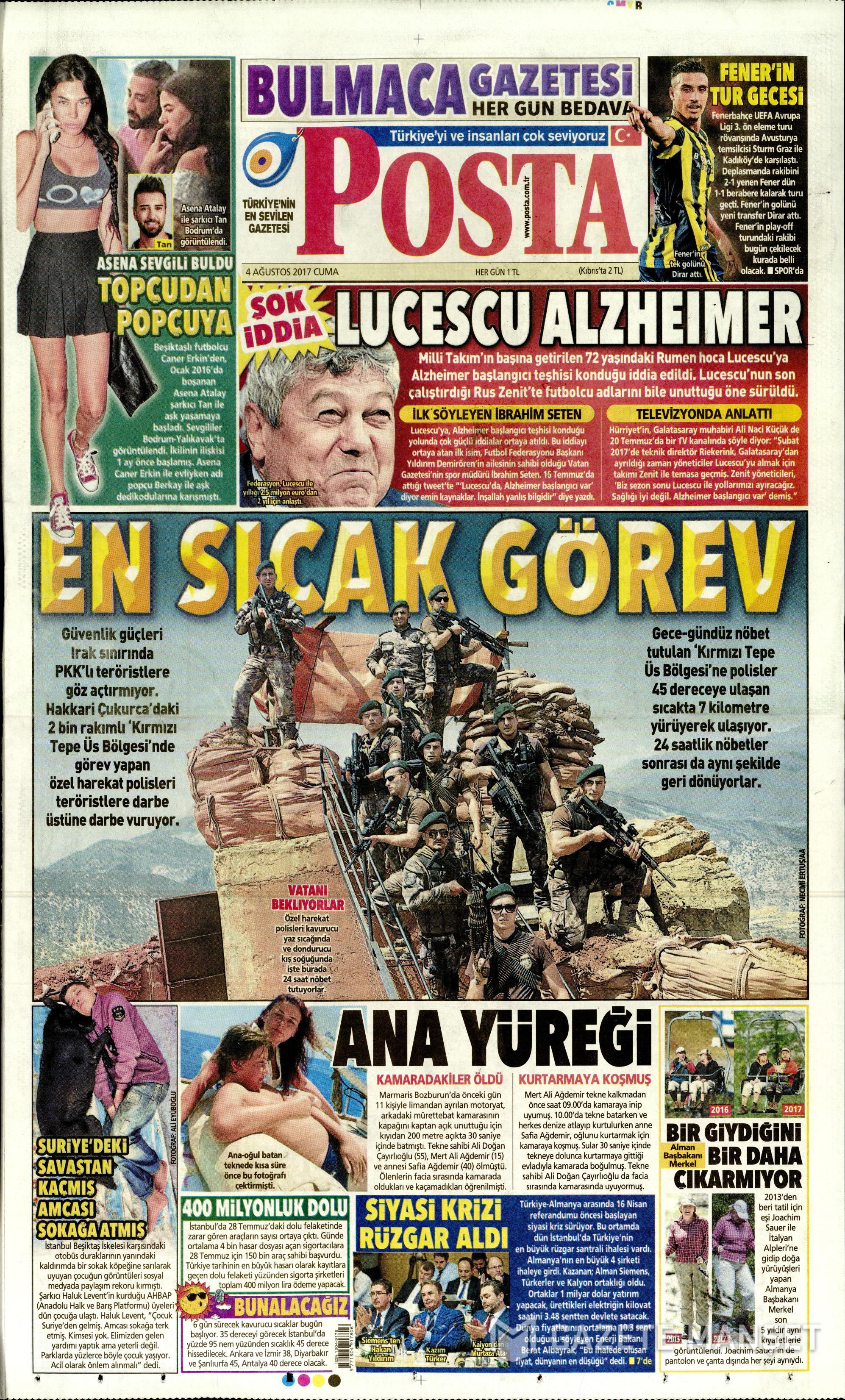 4 Ağustos 2017 gazete manşetleri - 18