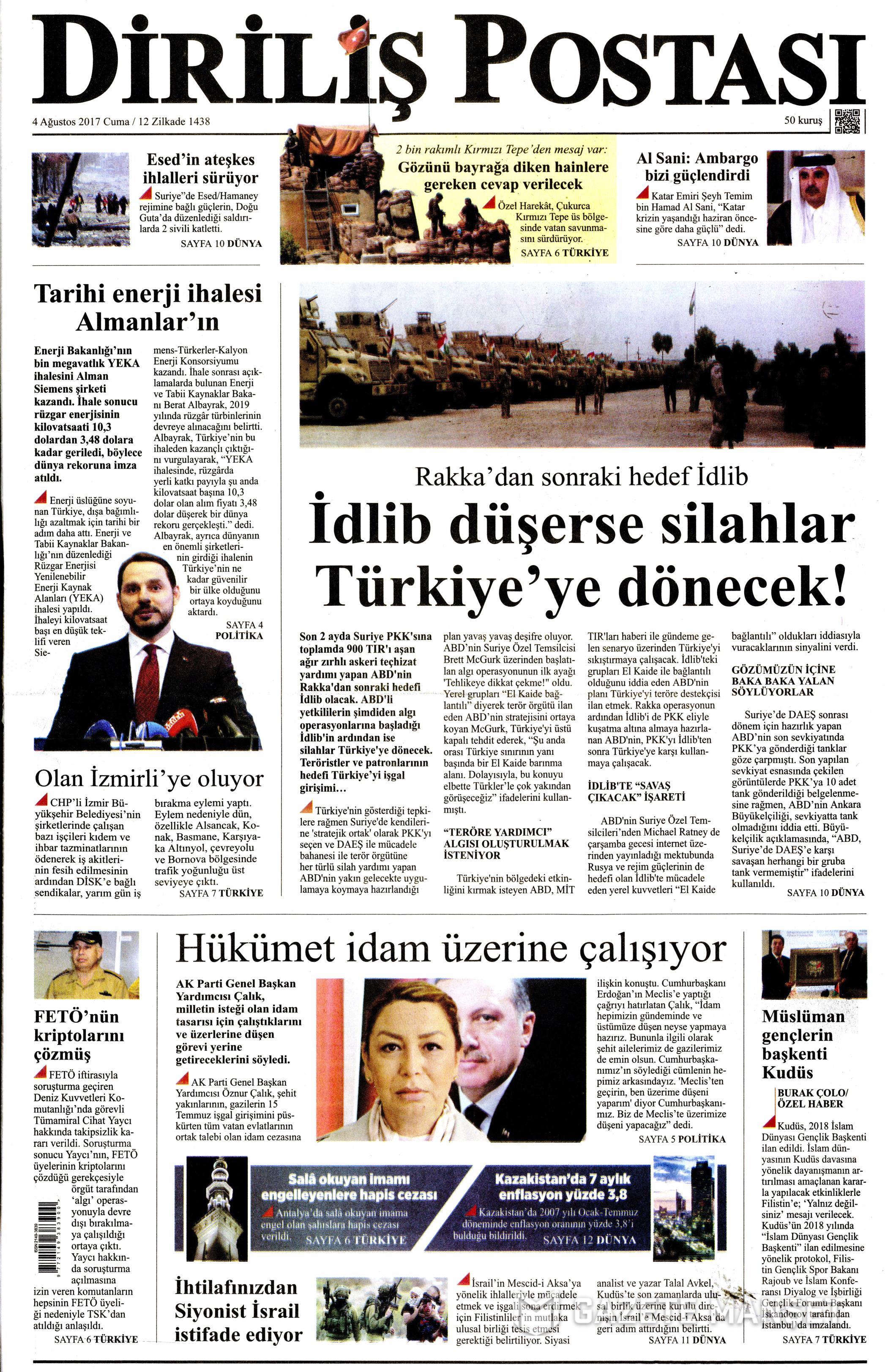 4 Ağustos 2017 gazete manşetleri - 7