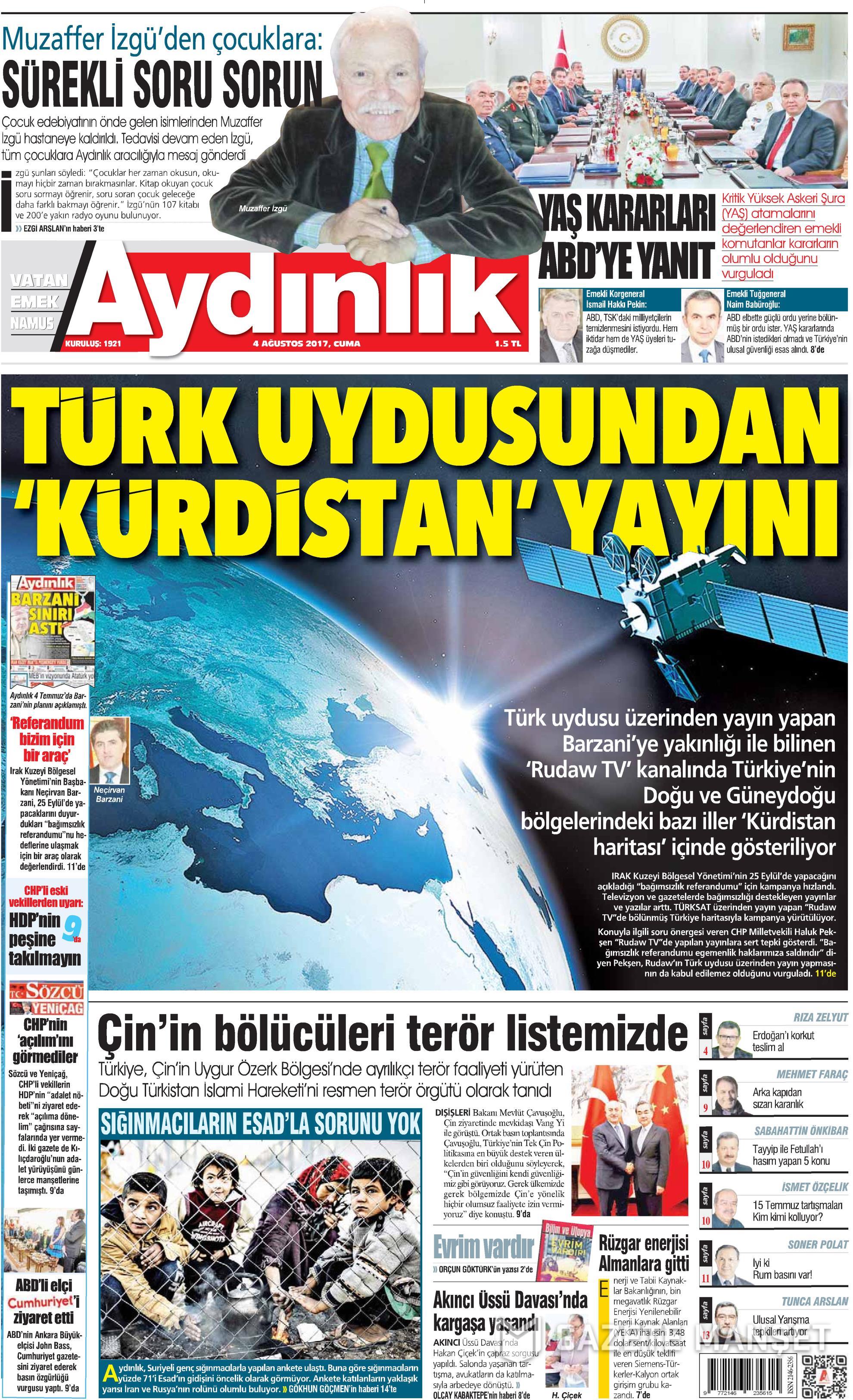 4 Ağustos 2017 gazete manşetleri - 33