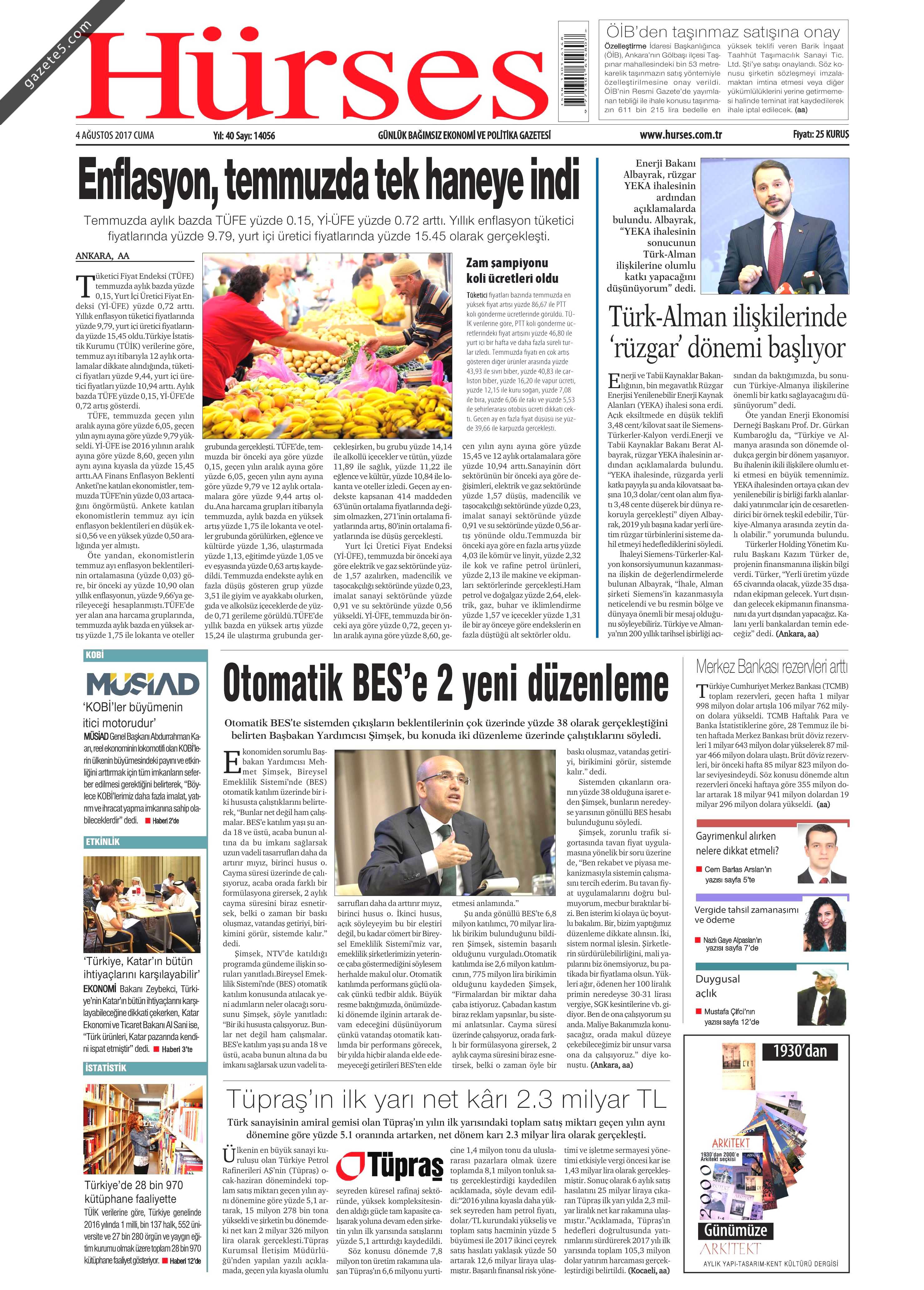 4 Ağustos 2017 gazete manşetleri - 11