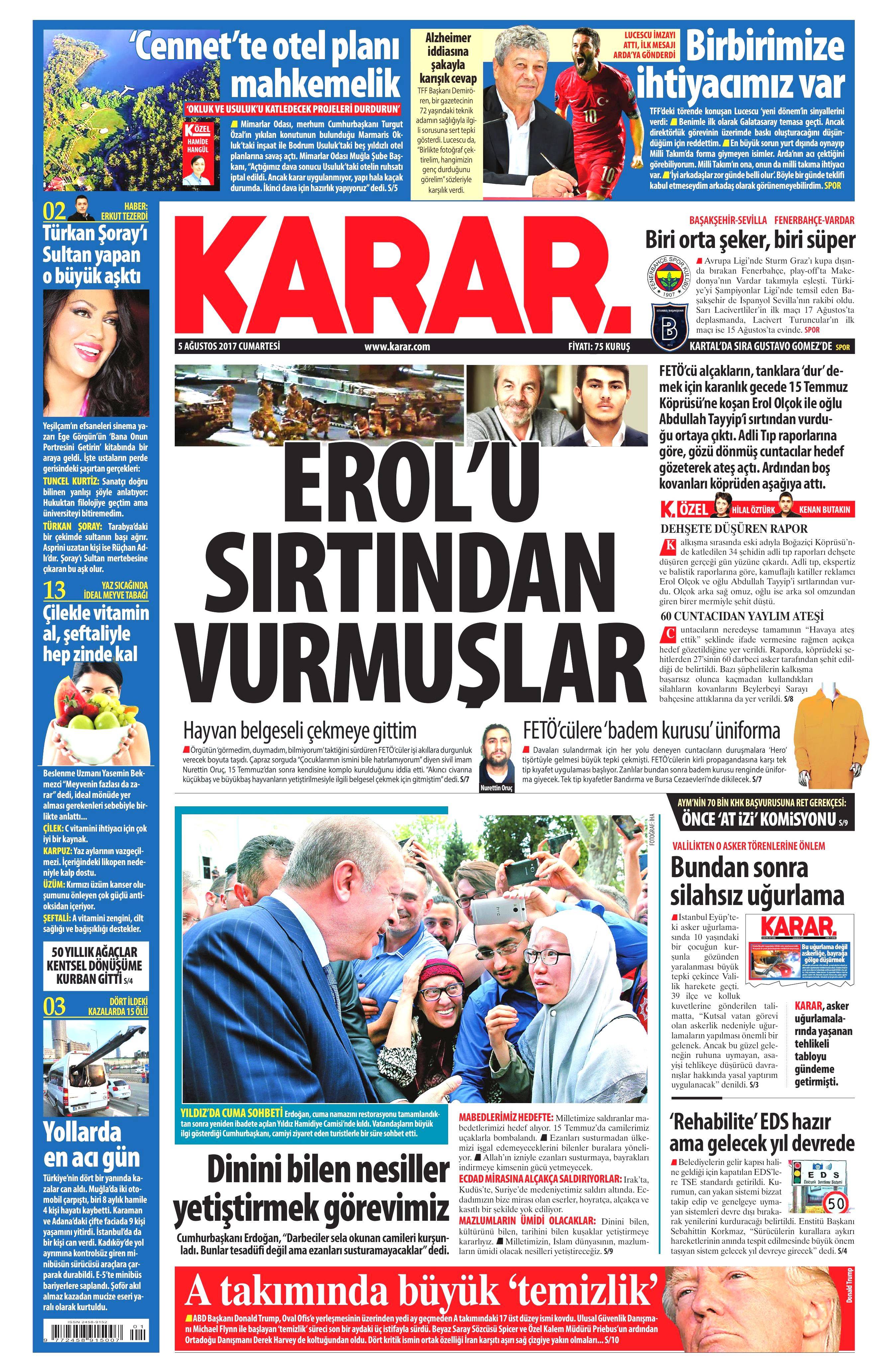 5 Ağustos 2017 gazete manşetleri - 13