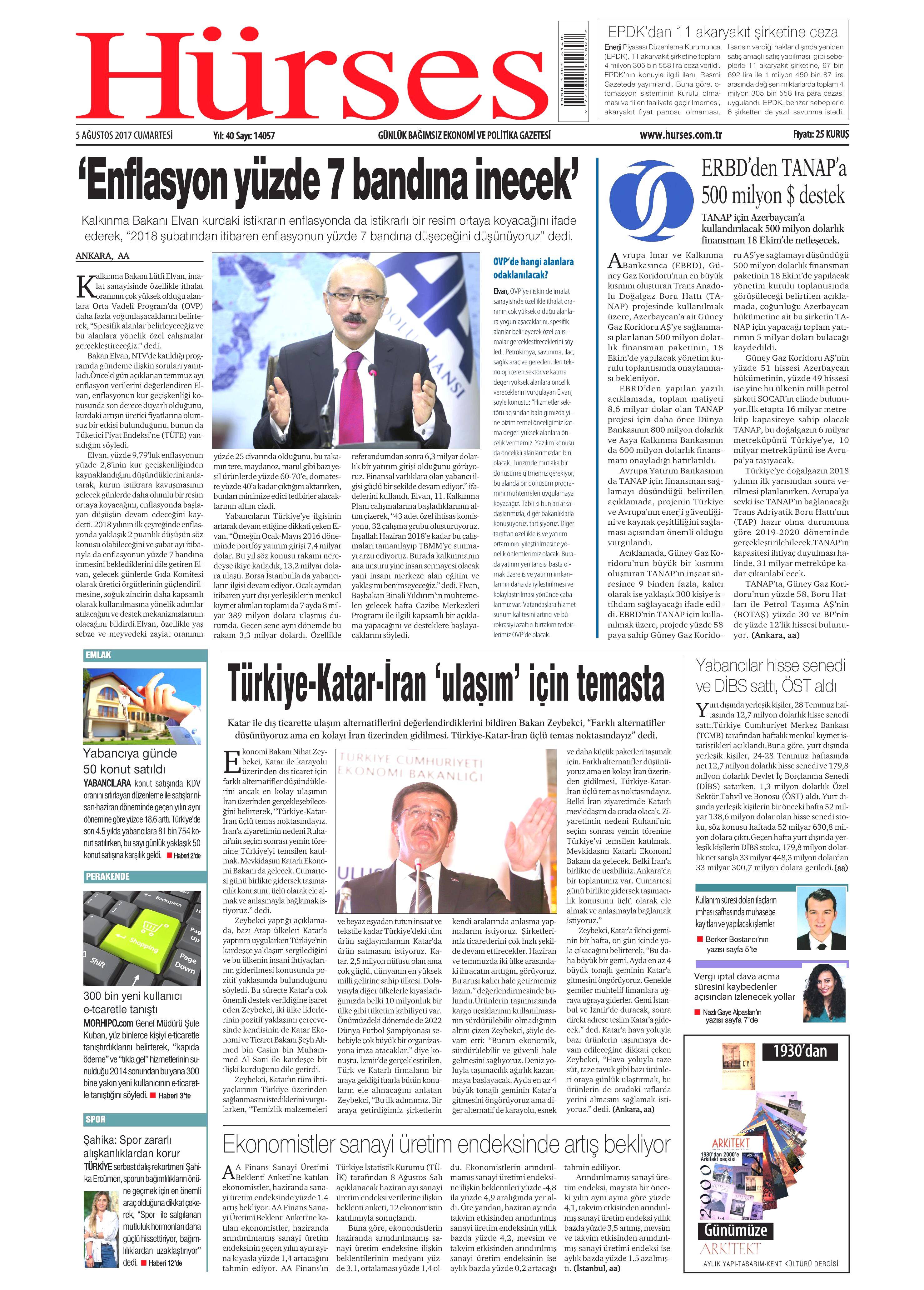 5 Ağustos 2017 gazete manşetleri - 11