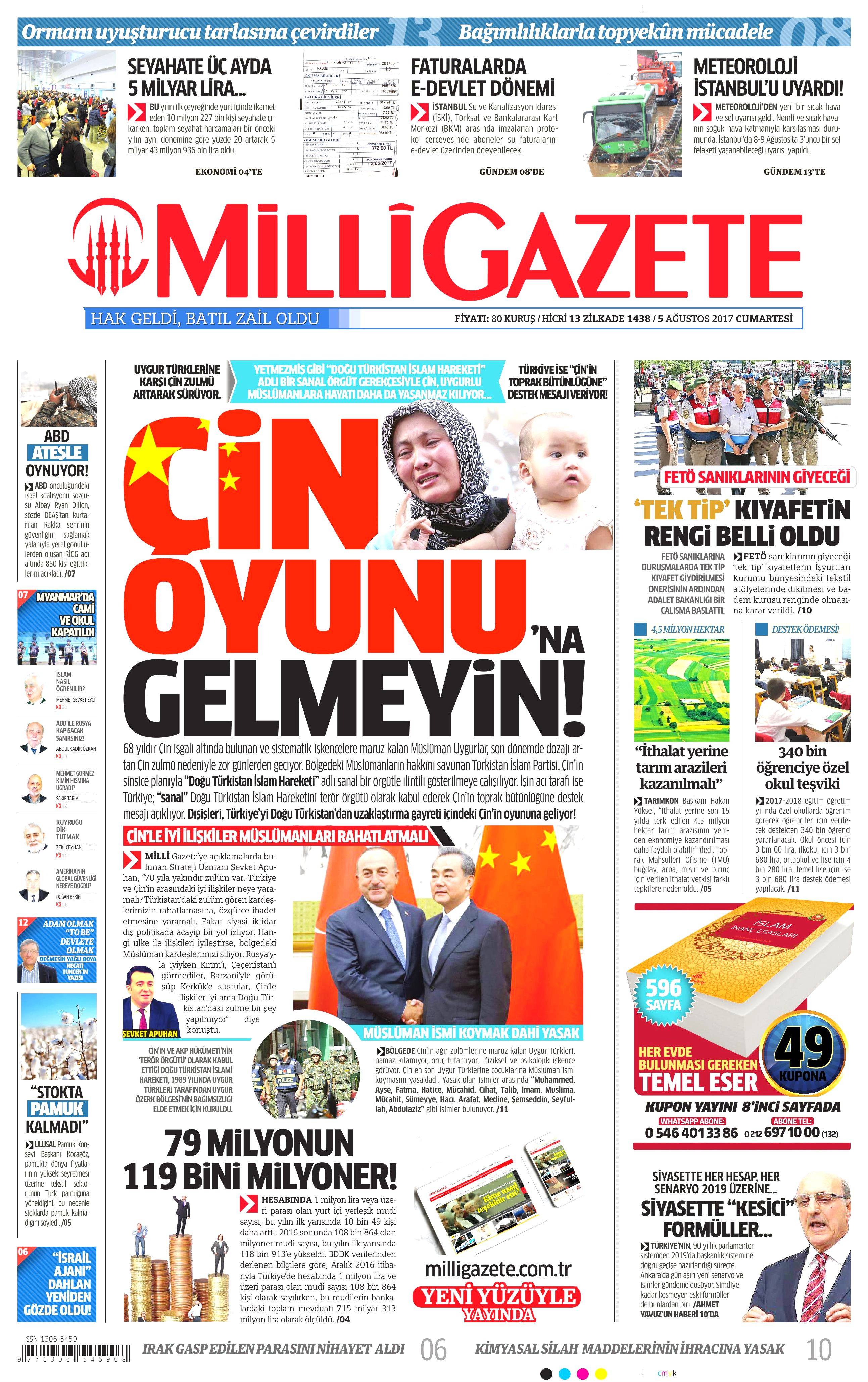 5 Ağustos 2017 gazete manşetleri - 15