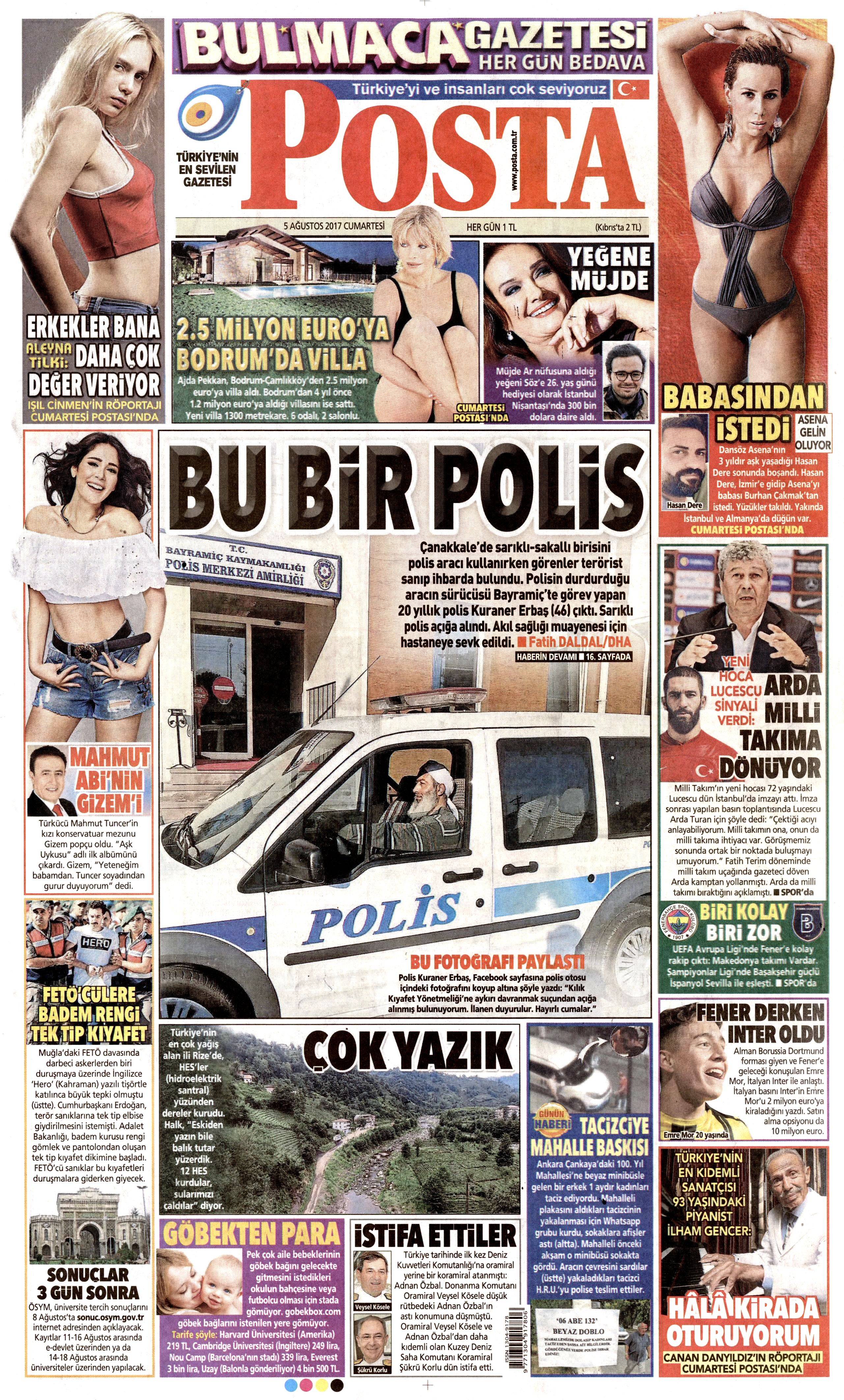 5 Ağustos 2017 gazete manşetleri - 19