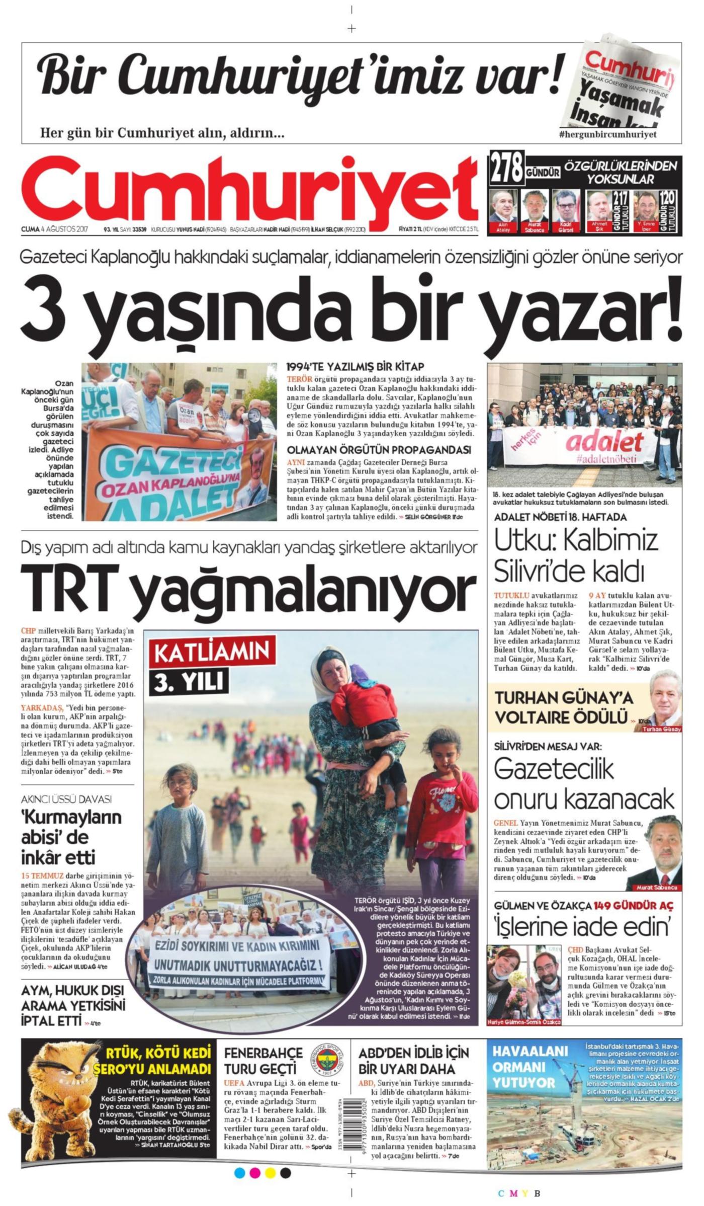 5 Ağustos 2017 gazete manşetleri - 36