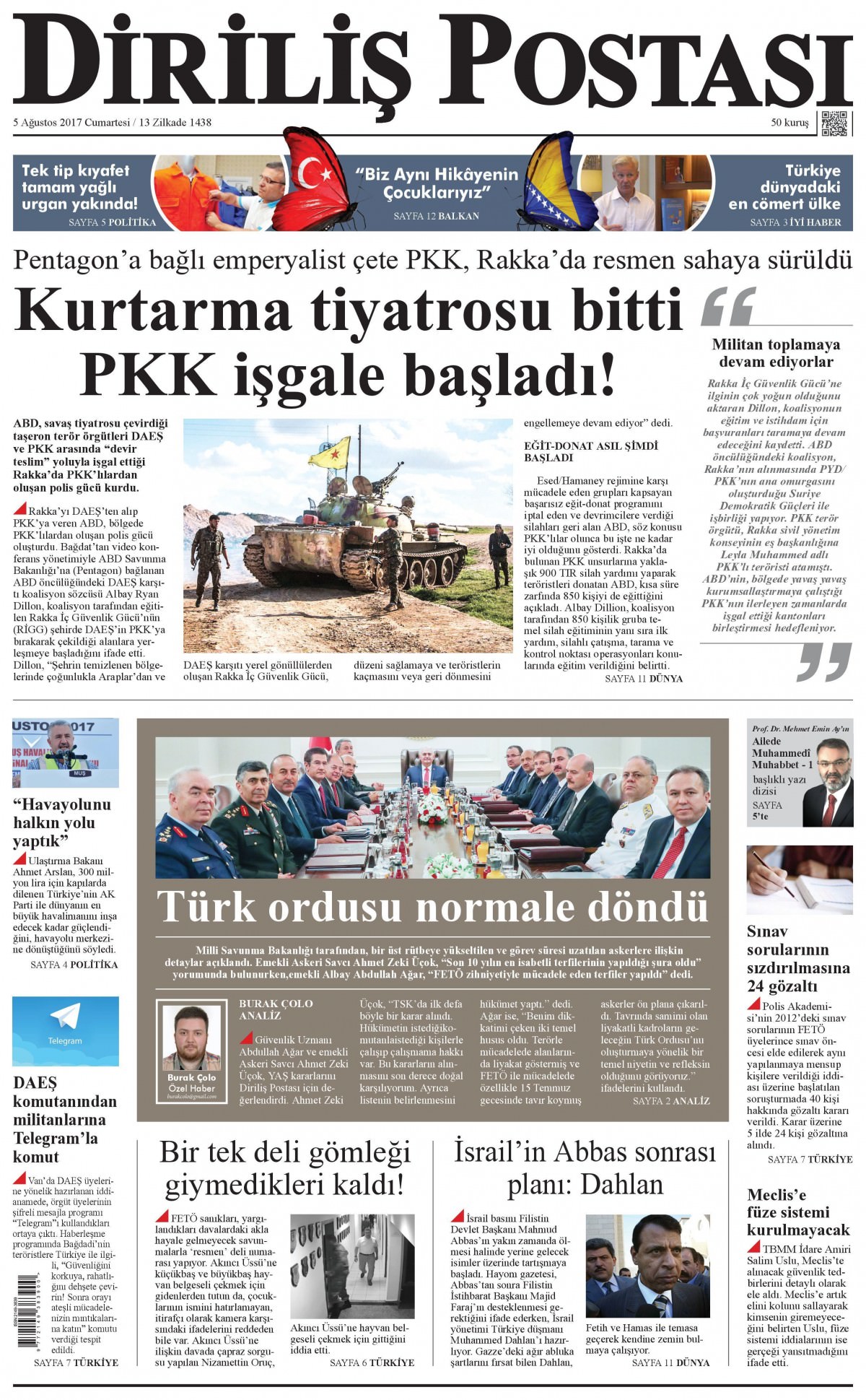 5 Ağustos 2017 gazete manşetleri - 7