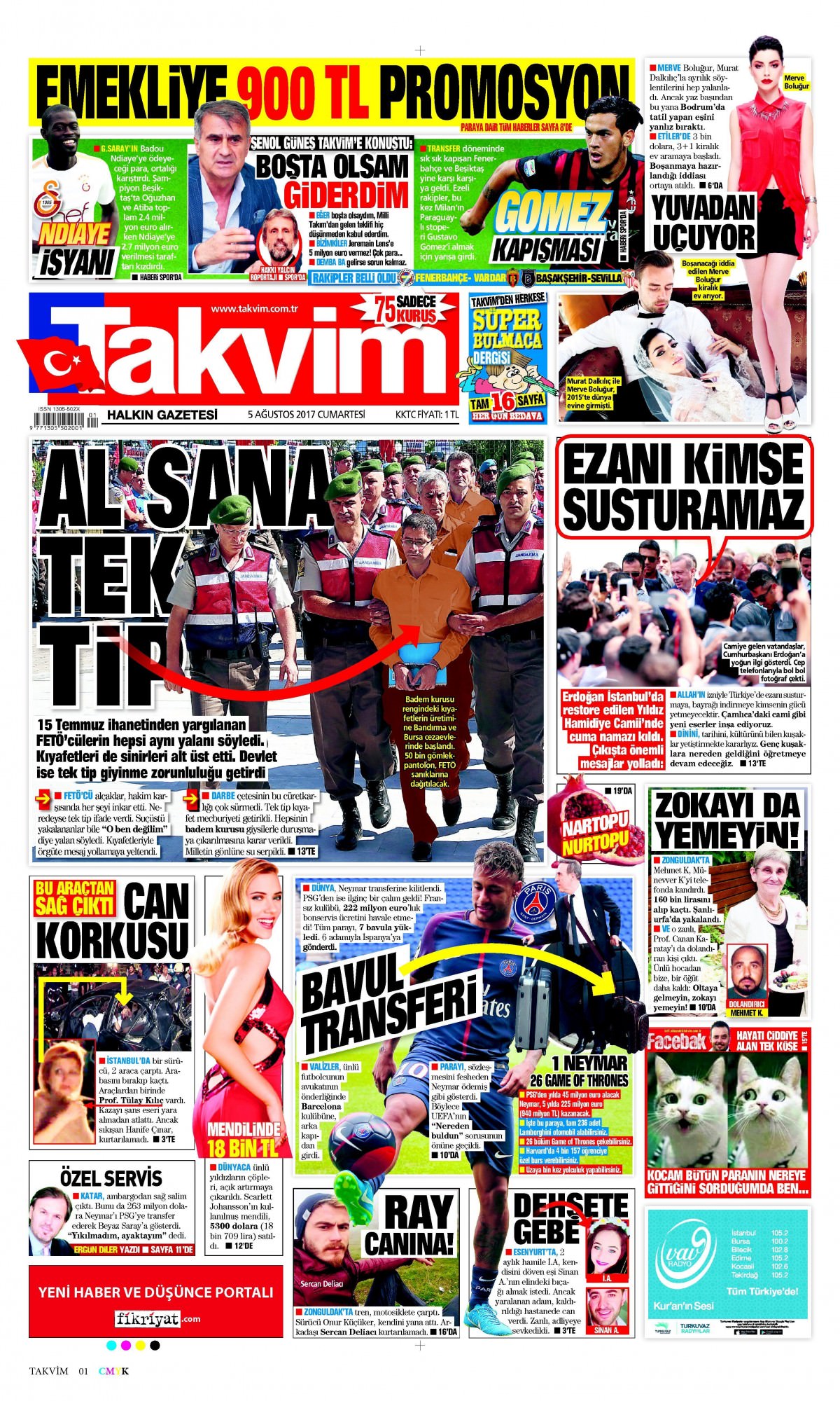 5 Ağustos 2017 gazete manşetleri - 23