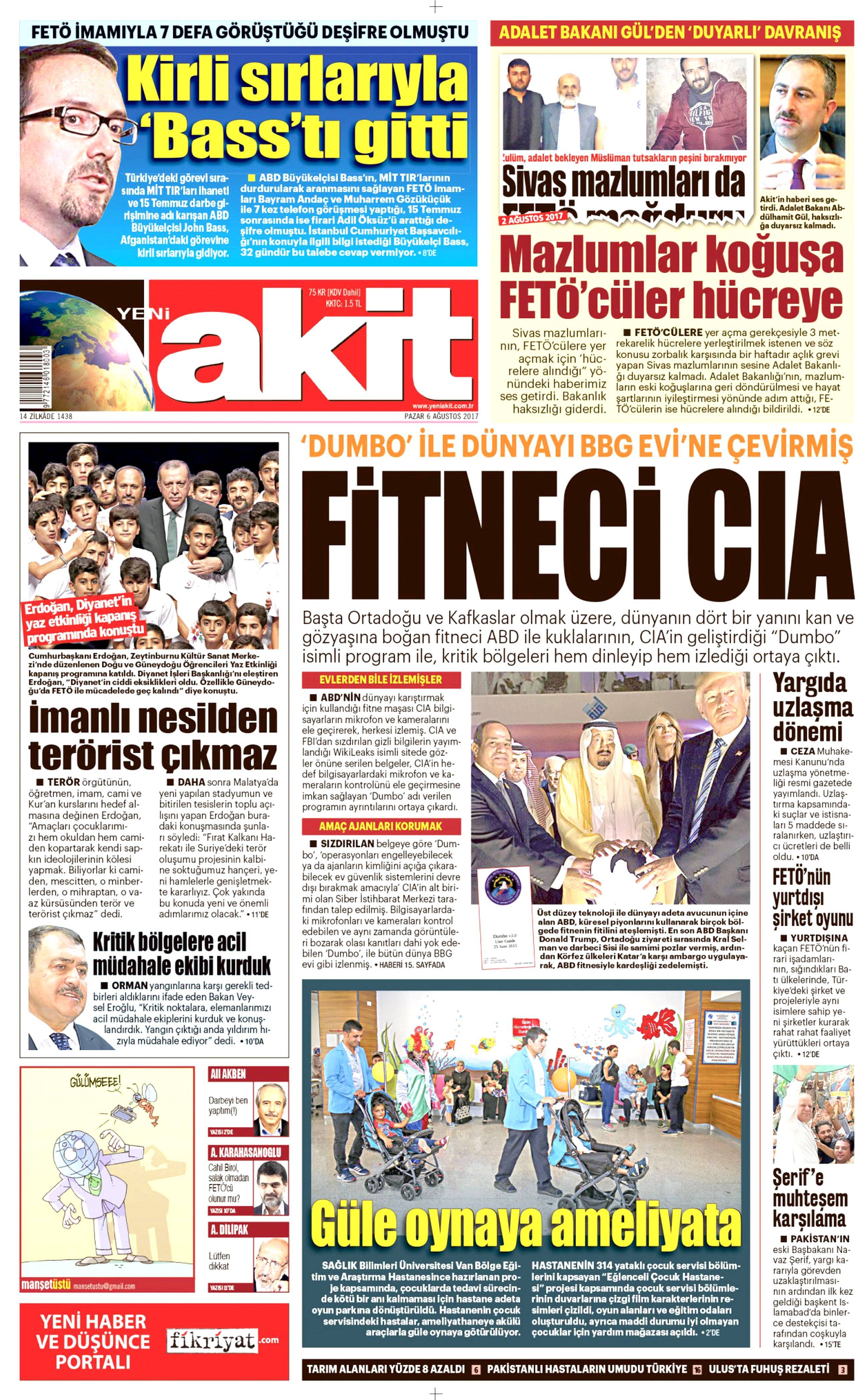 6 Ağustos 2017 gazete manşetleri - 2