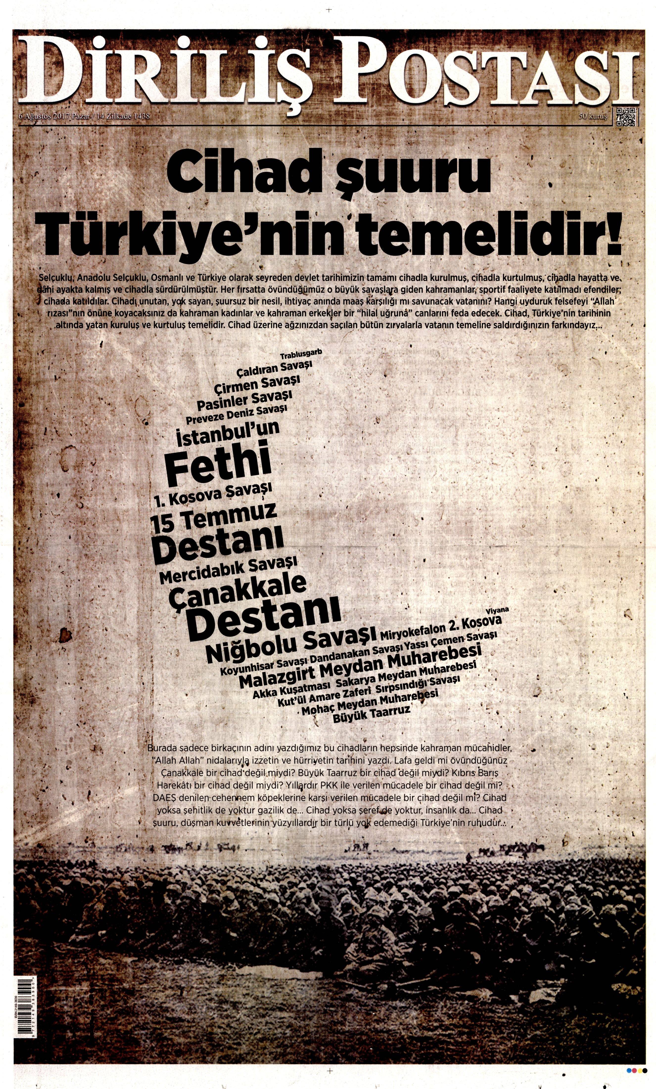 6 Ağustos 2017 gazete manşetleri - 3