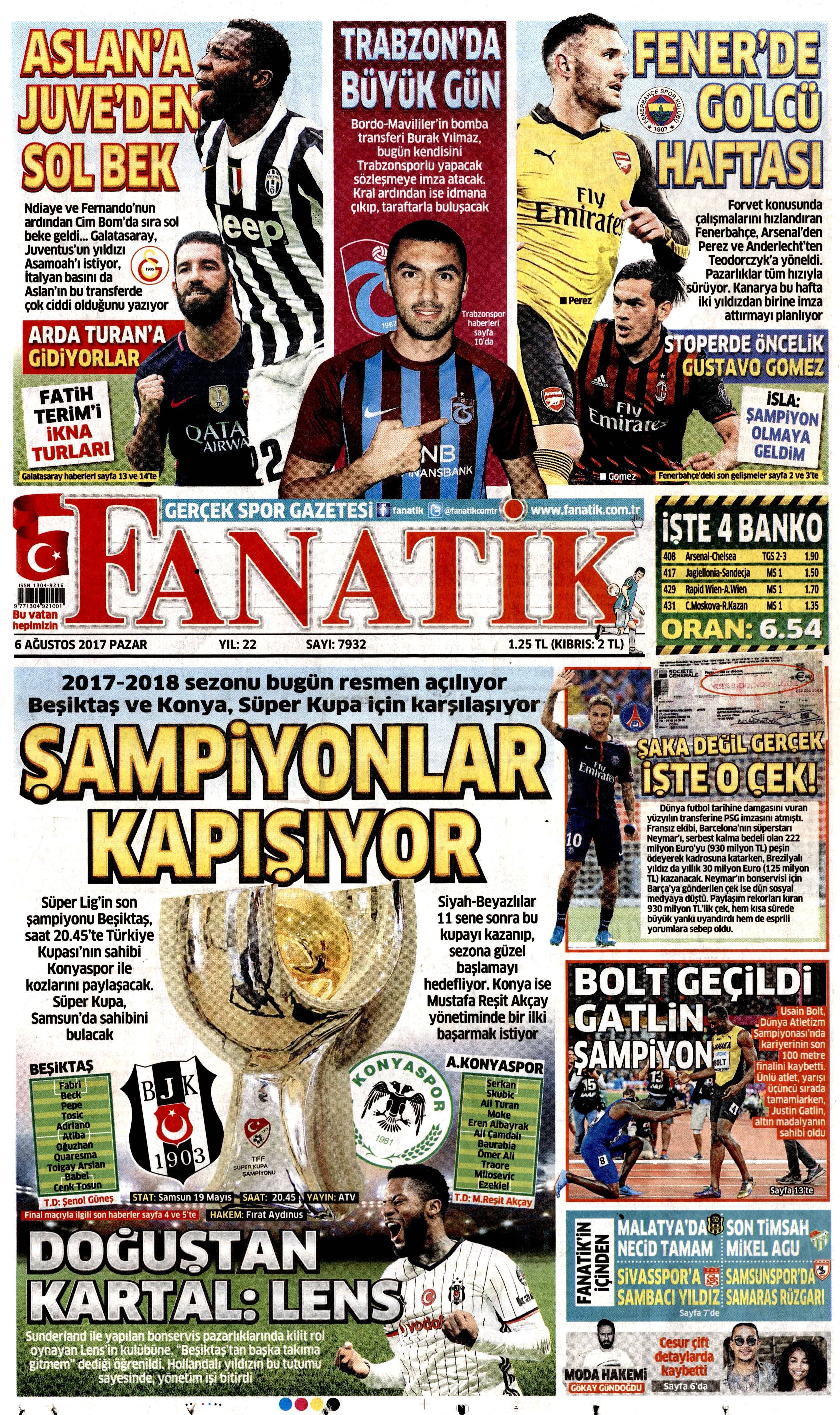 6 Ağustos 2017 gazete manşetleri - 29