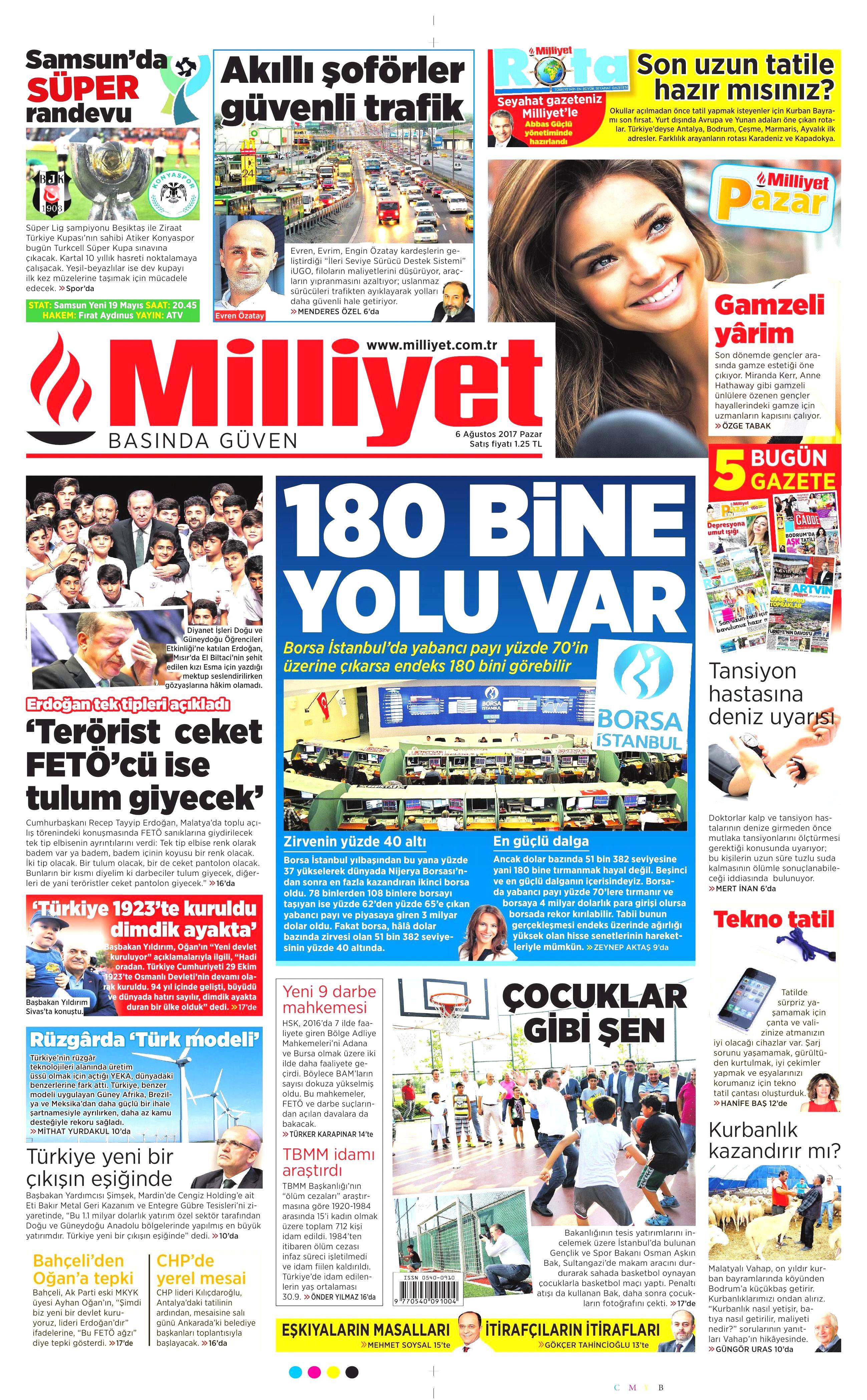 6 Ağustos 2017 gazete manşetleri - 12