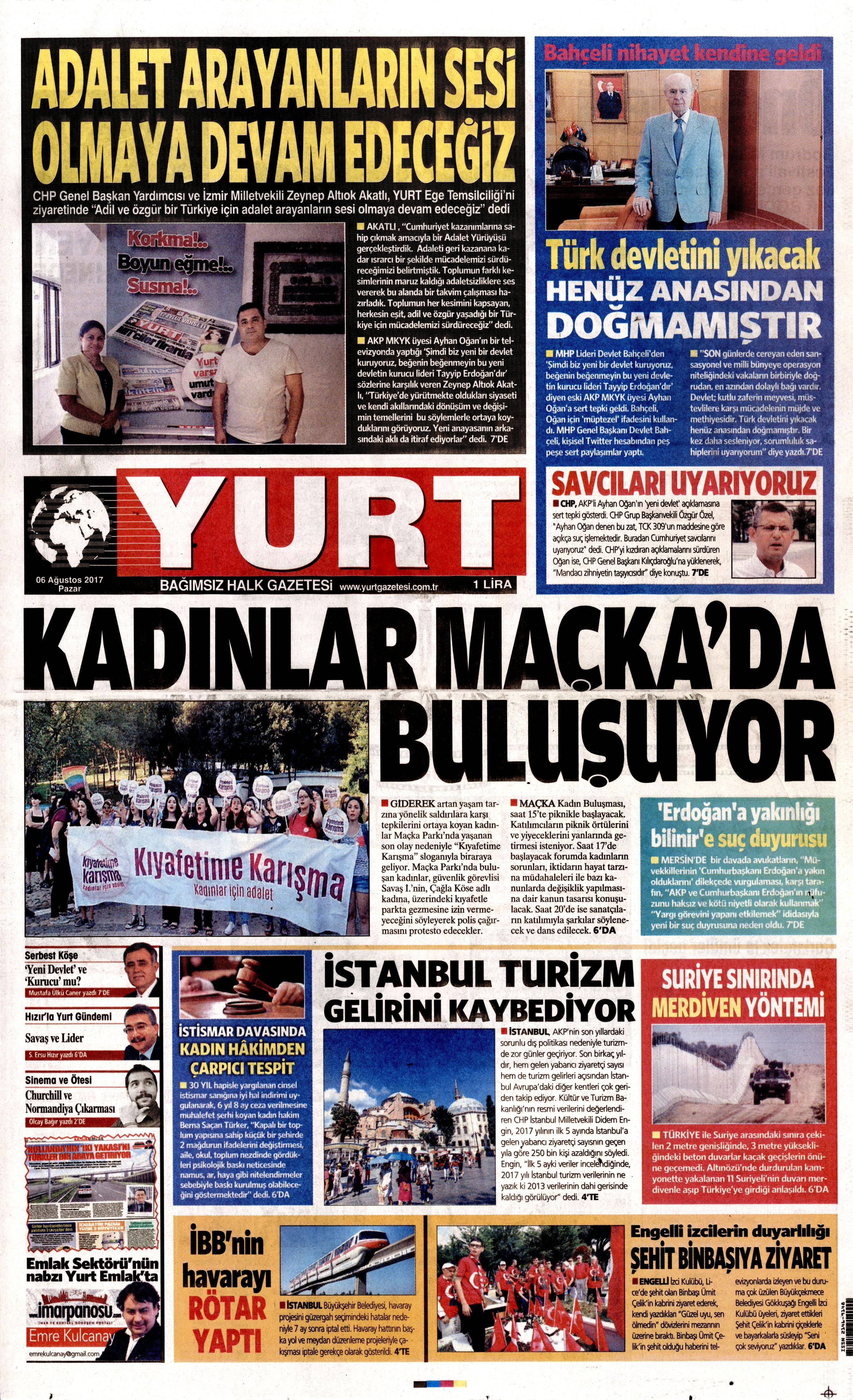 6 Ağustos 2017 gazete manşetleri - 28