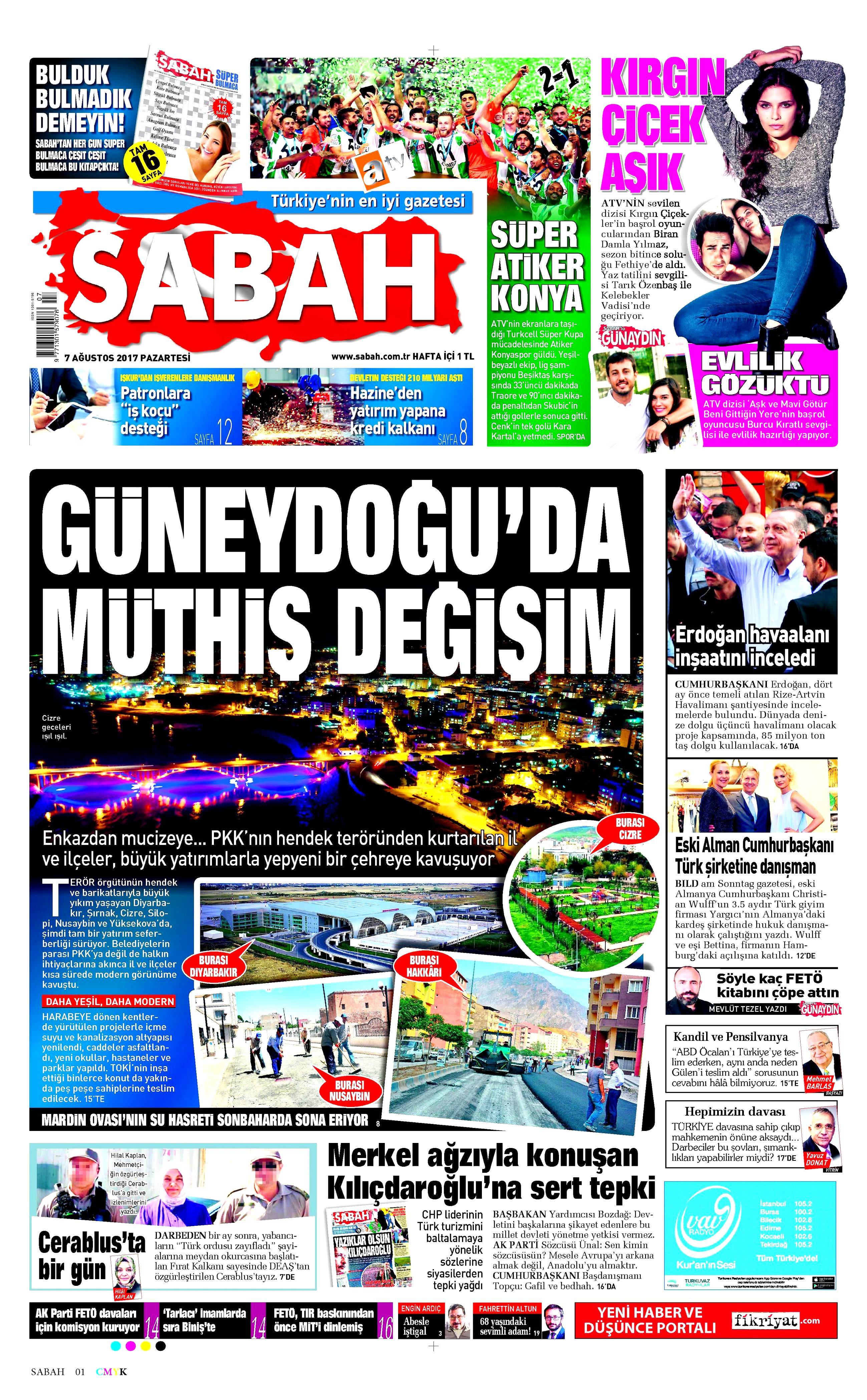 7 Ağustos 2017 gazete manşetleri - 20