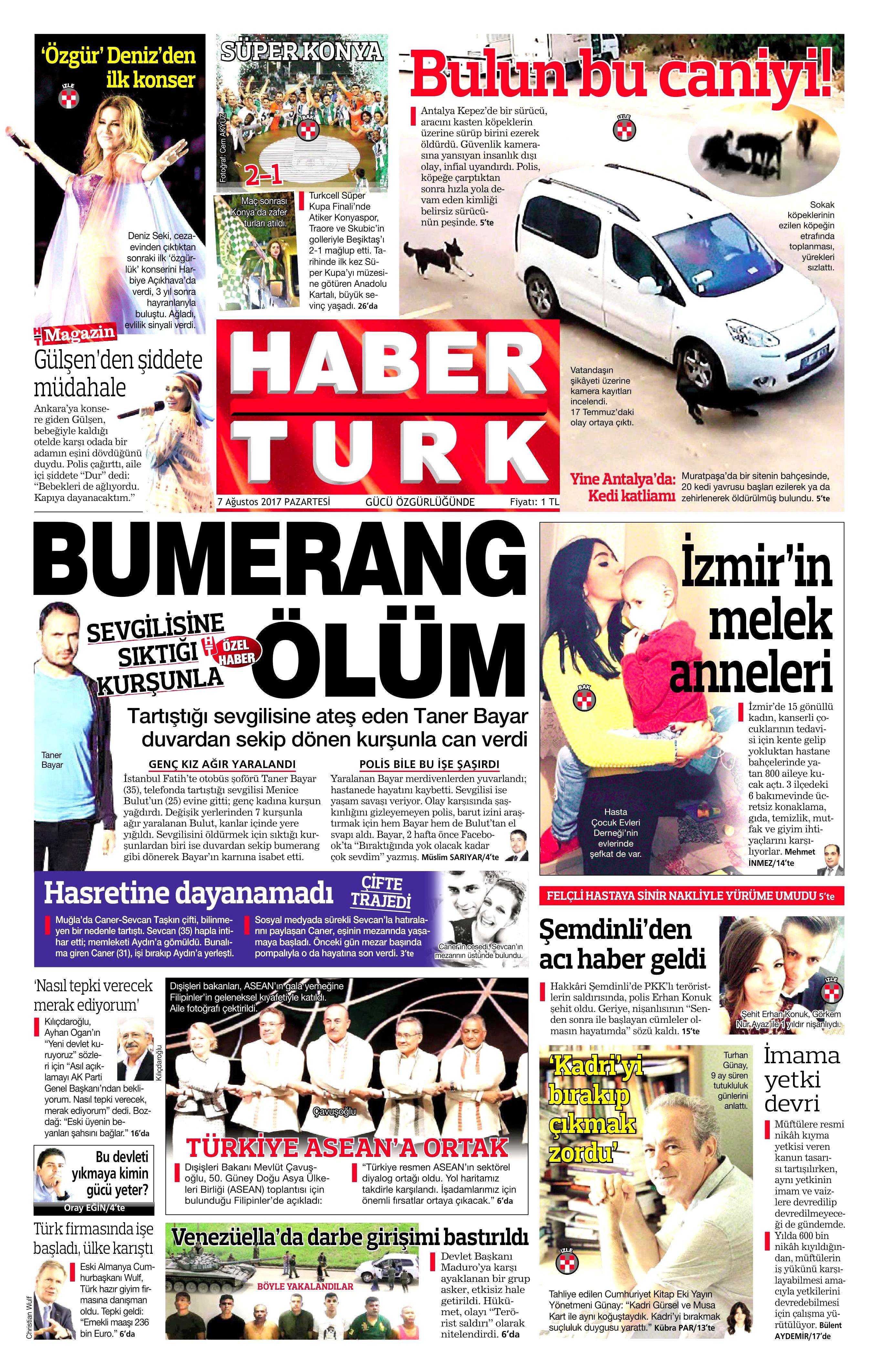 7 Ağustos 2017 gazete manşetleri - 9