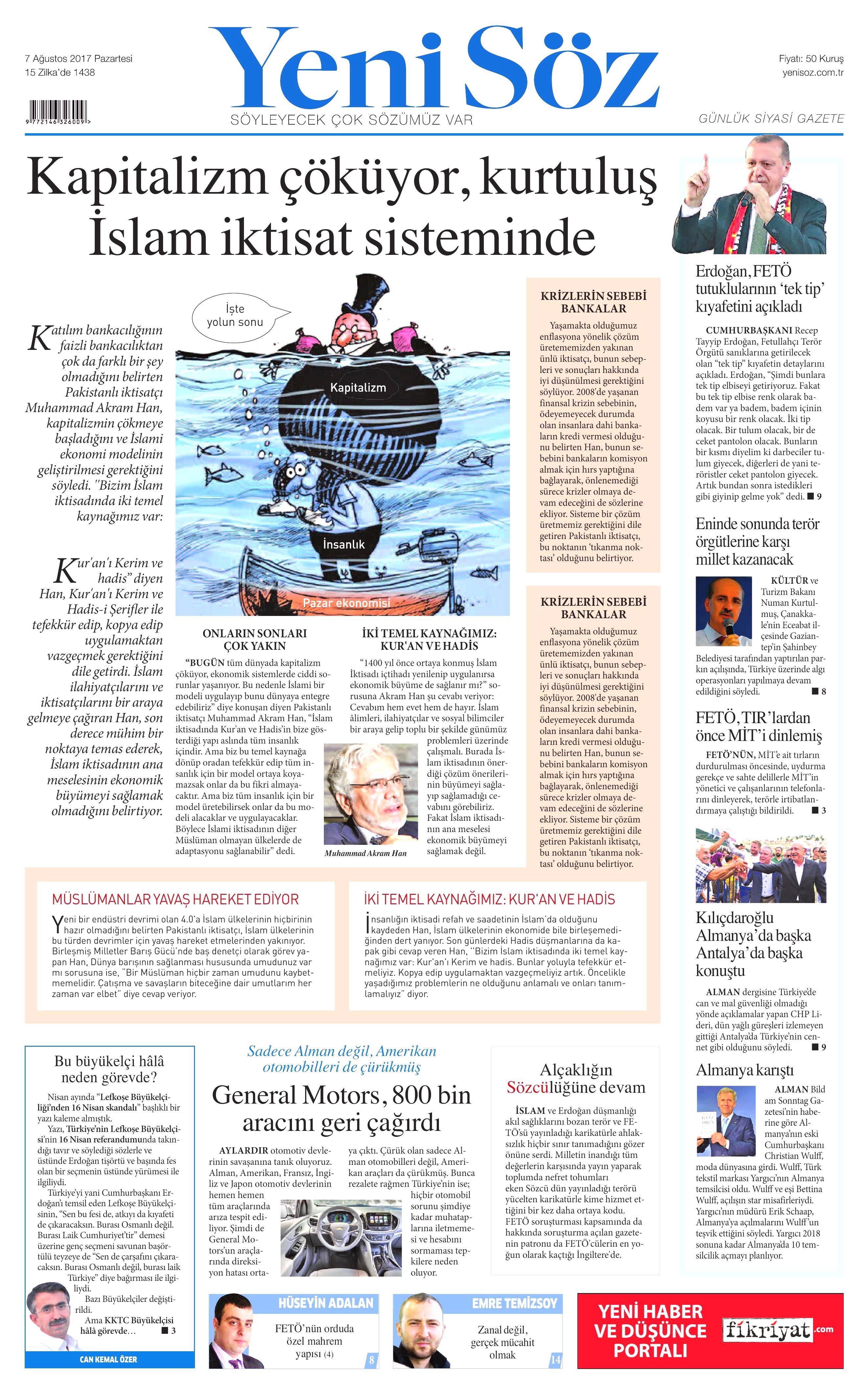 7 Ağustos 2017 gazete manşetleri - 29