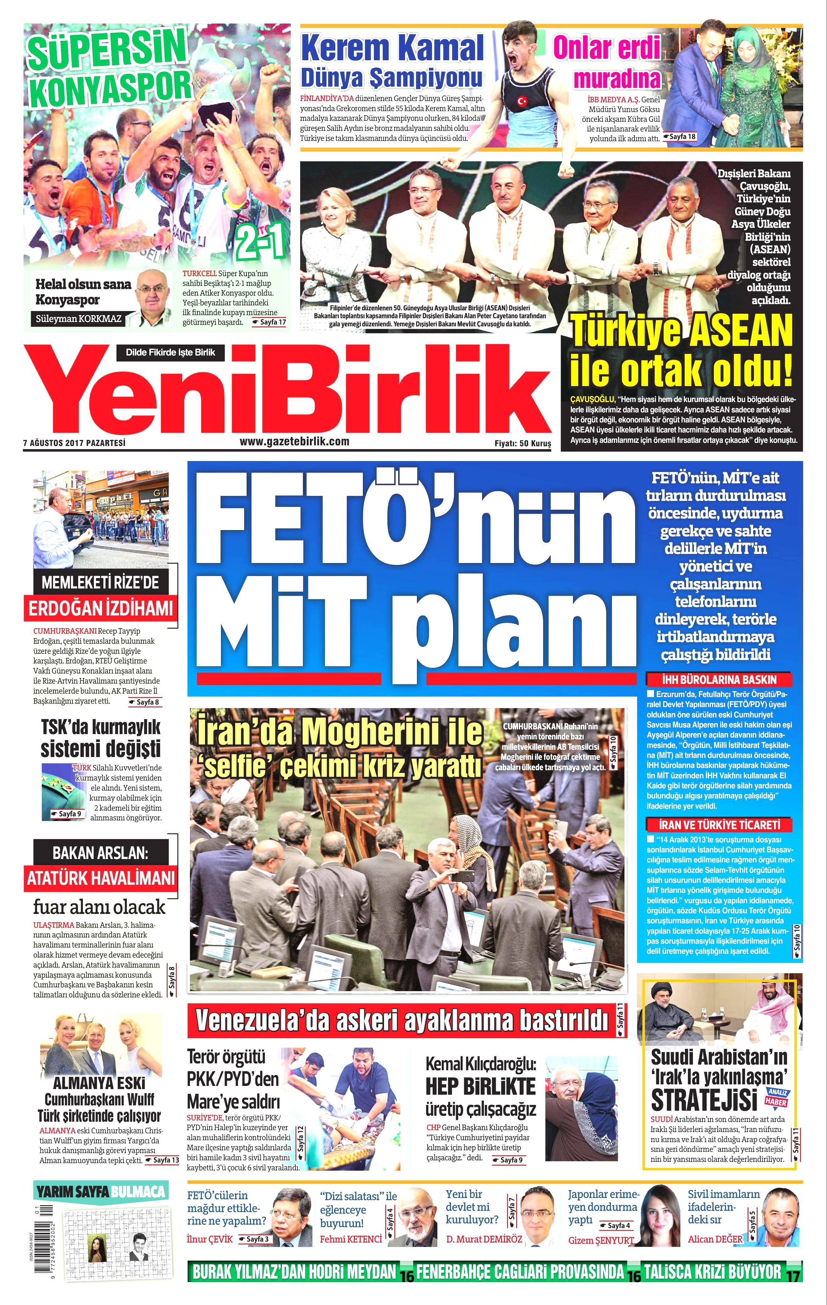 7 Ağustos 2017 gazete manşetleri - 30