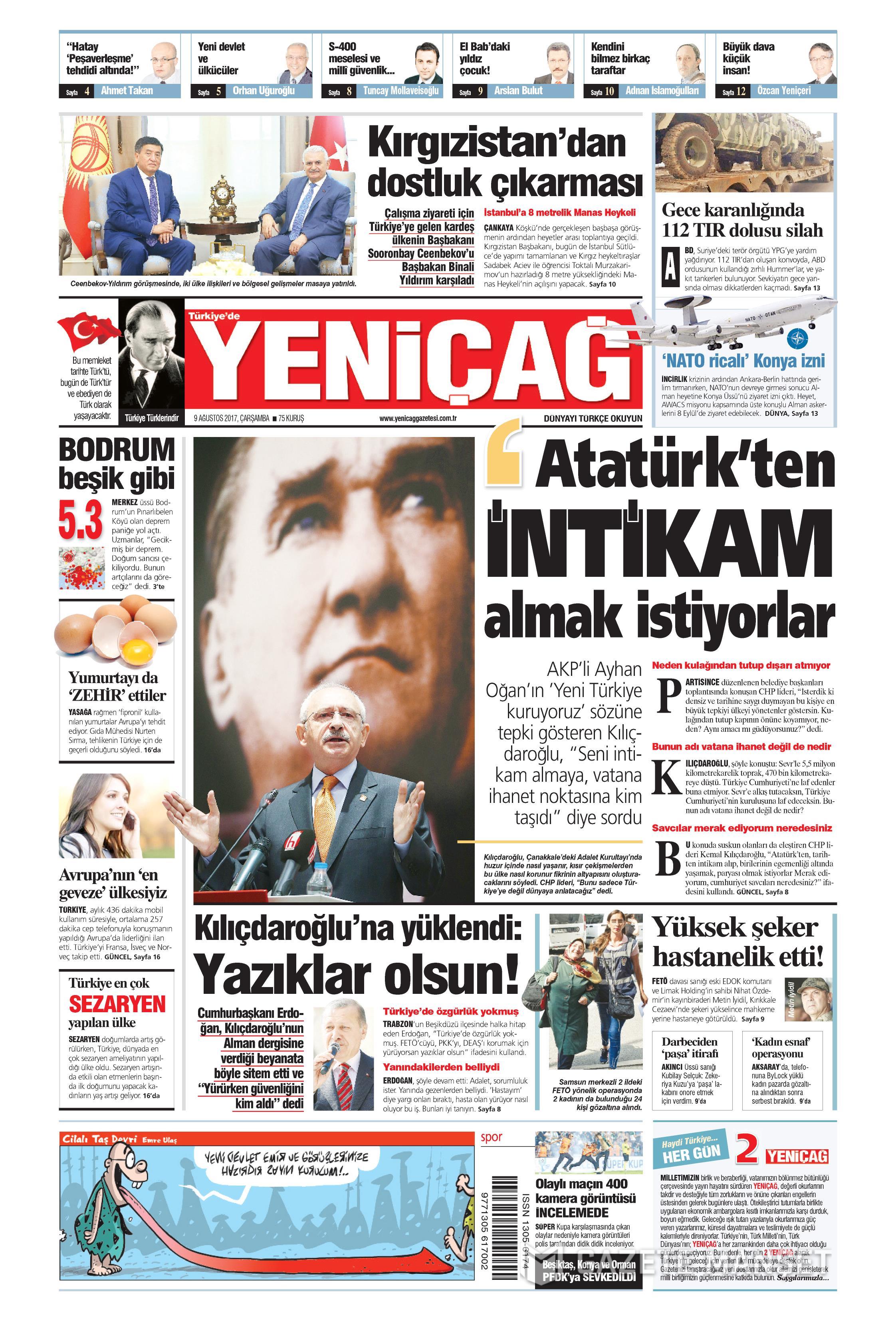 9 Ağustos 2017 gazete manşetleri - 26