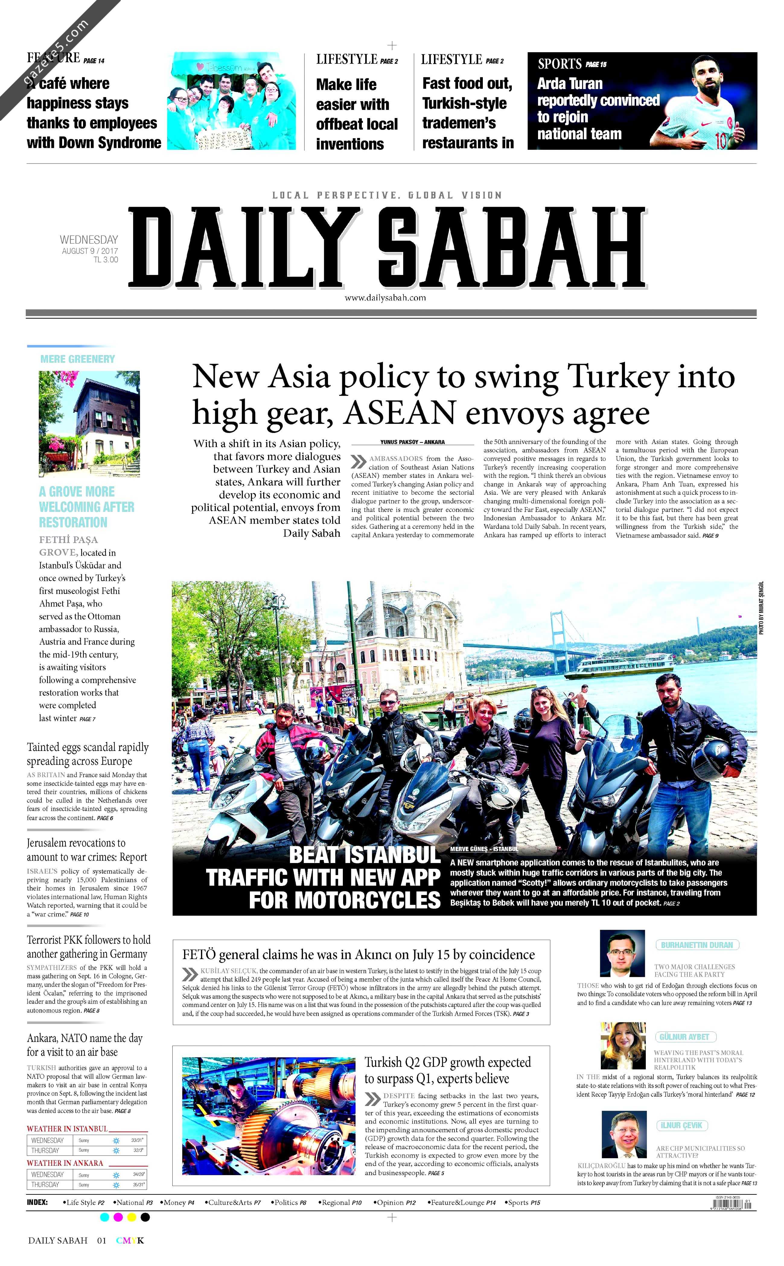 9 Ağustos 2017 gazete manşetleri - 4