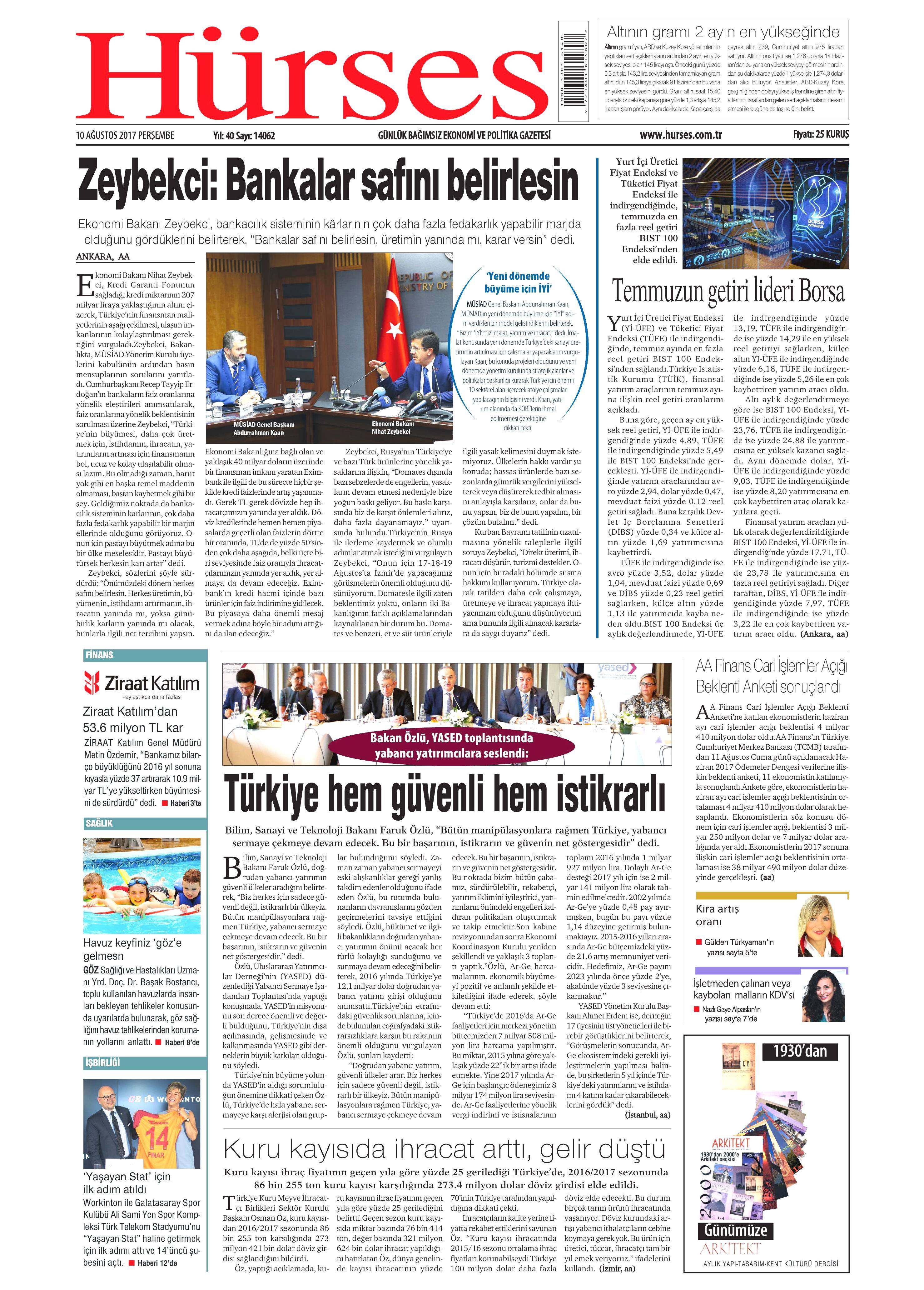 10 Ağustos 2017 gazete manşetleri - 9