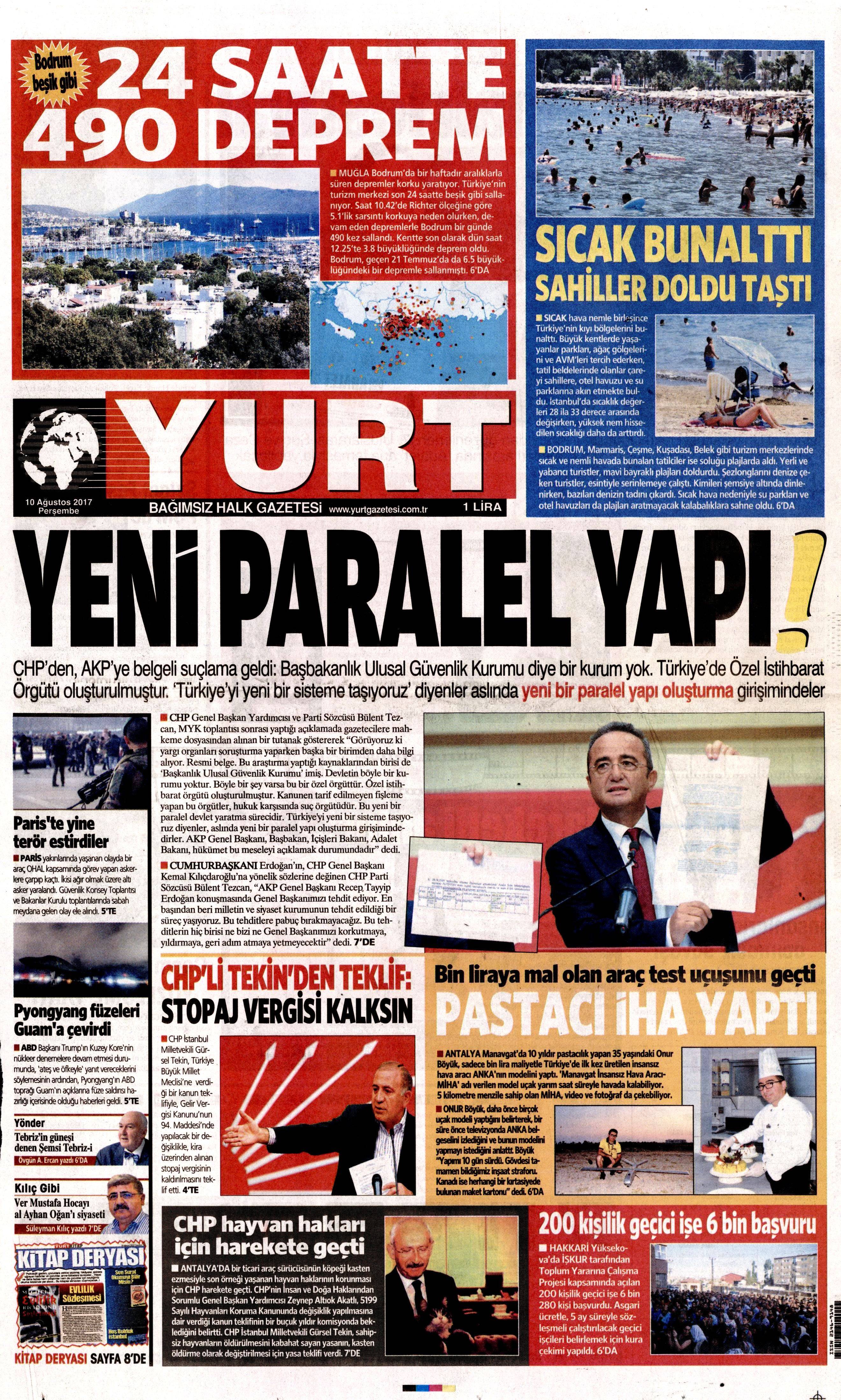 10 Ağustos 2017 gazete manşetleri - 28