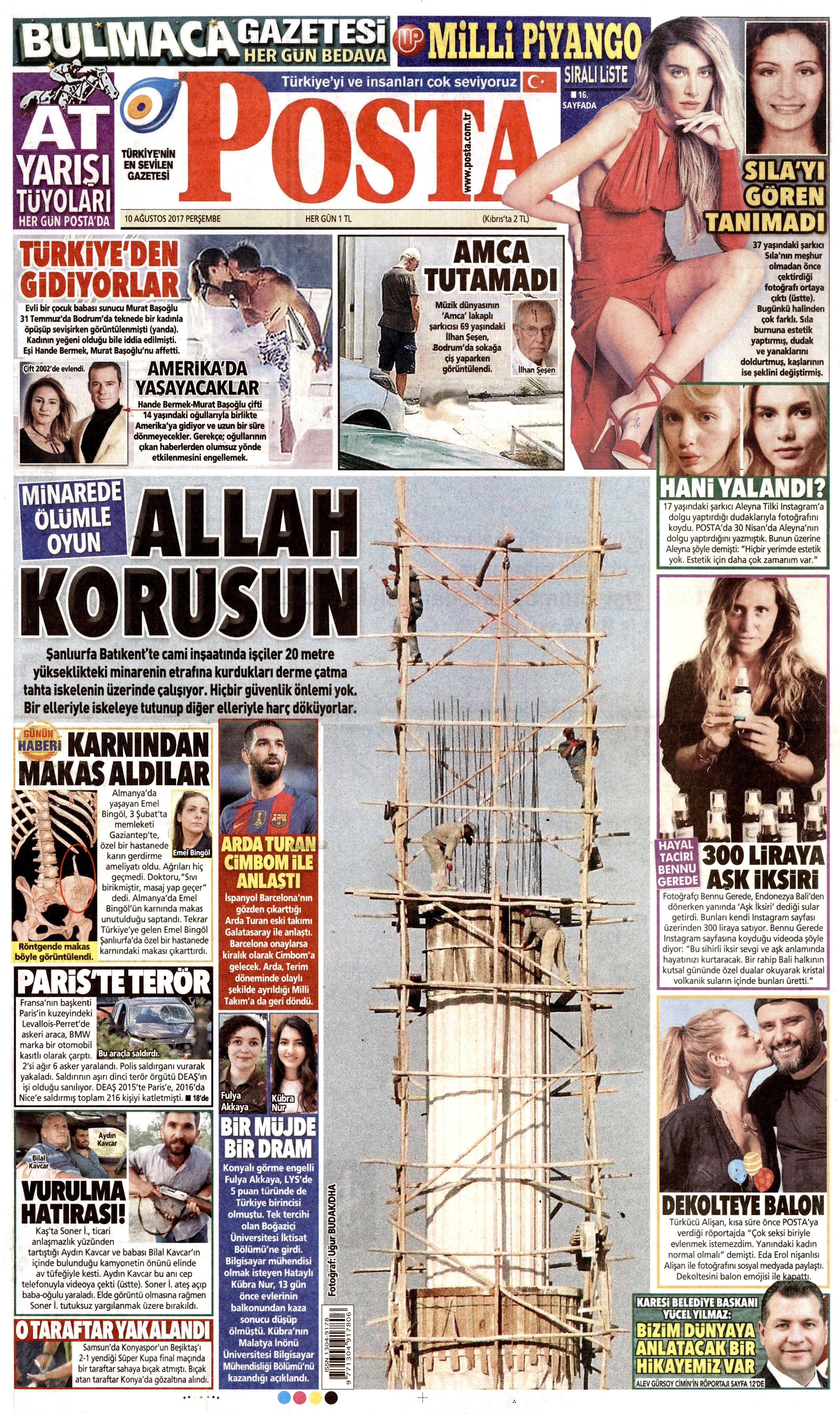 10 Ağustos 2017 gazete manşetleri - 32