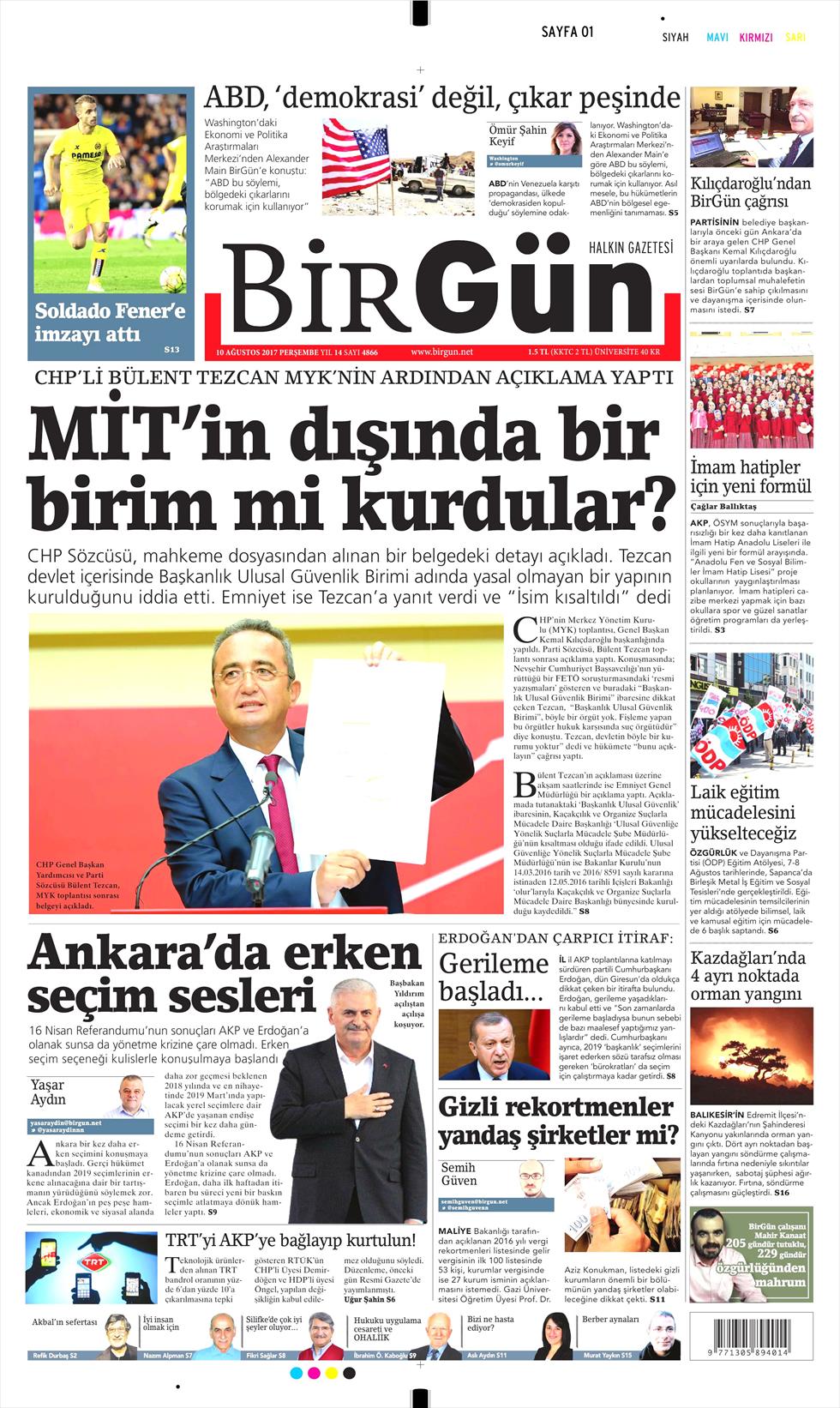 10 Ağustos 2017 gazete manşetleri - 35