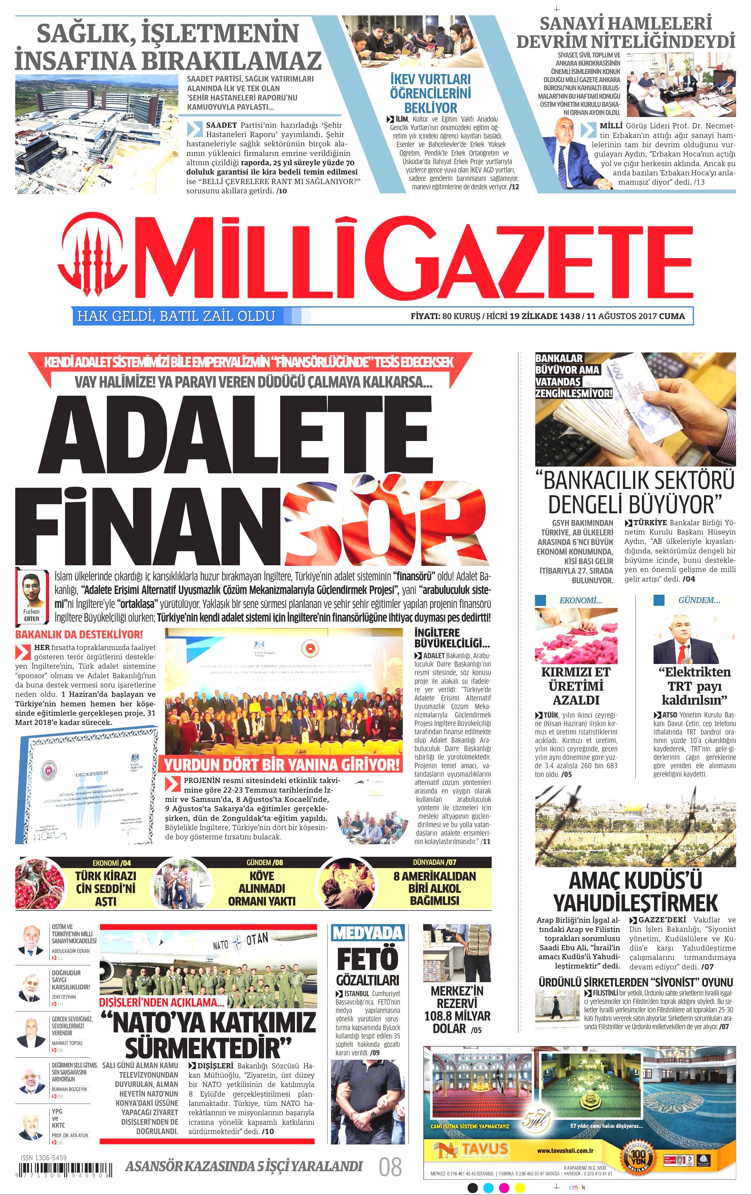 11 Ağustos 2017 gazete manşetleri - 12