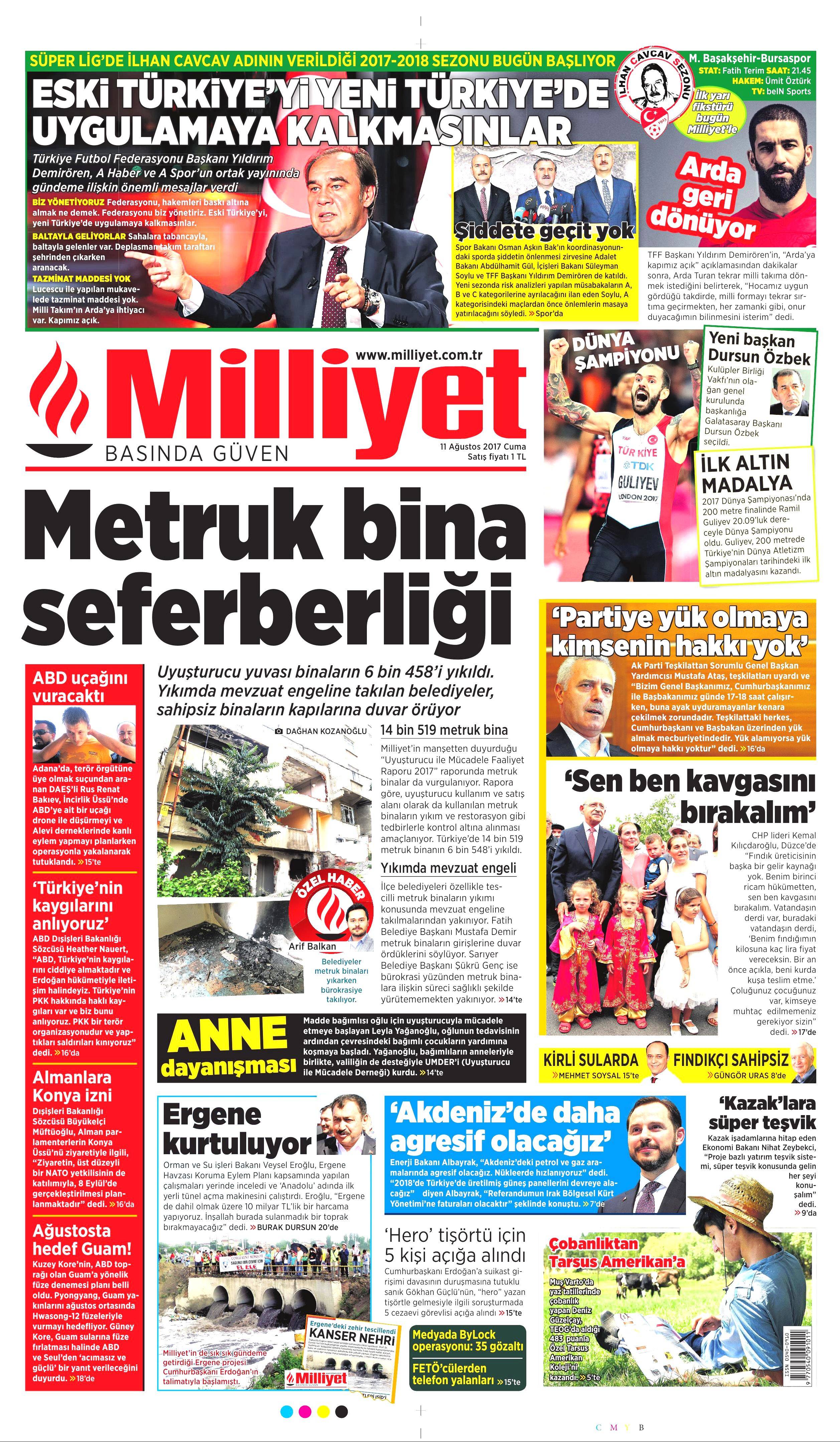 11 Ağustos 2017 gazete manşetleri - 13