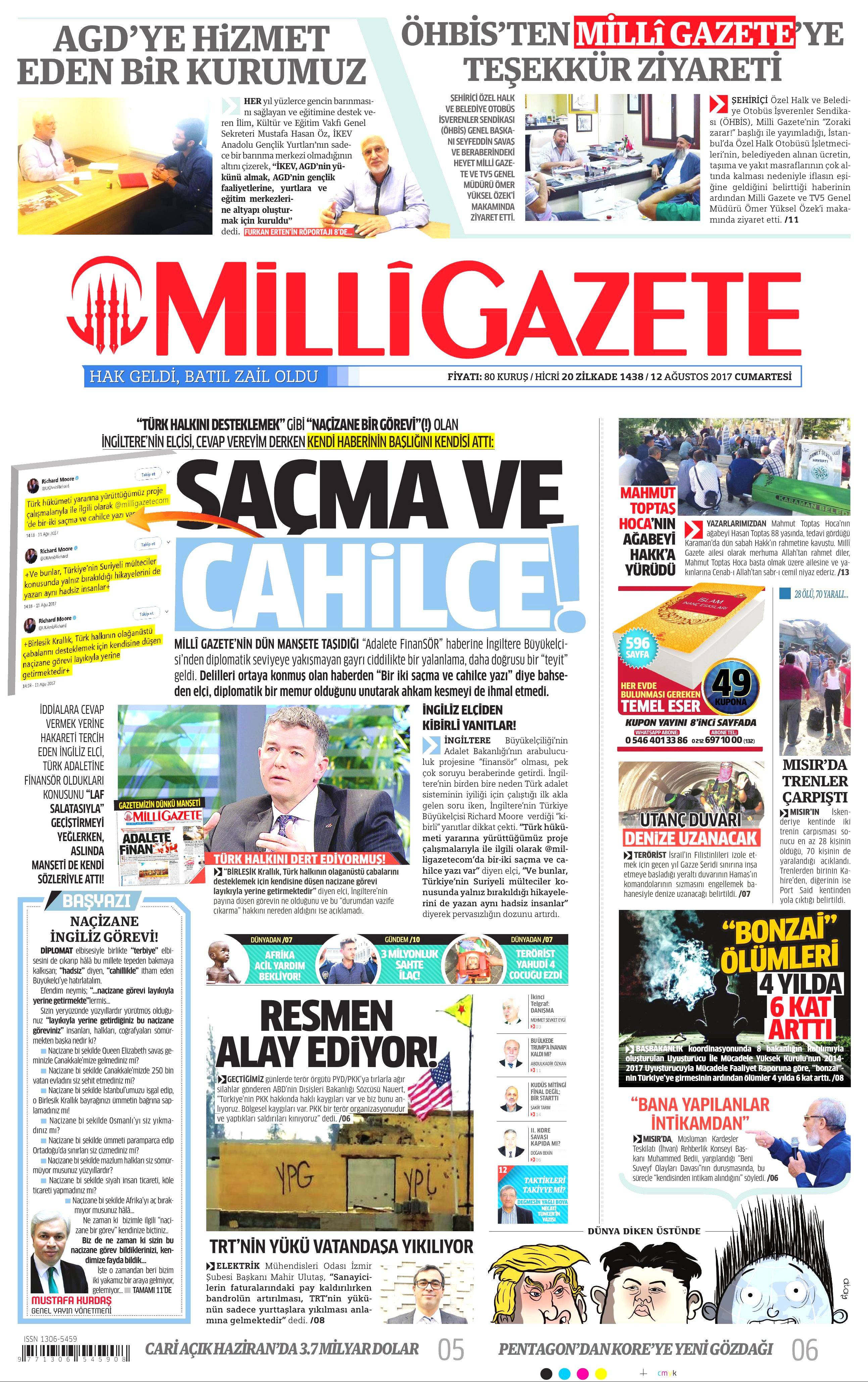 12 Ağustos 2017 gazete manşetleri - 14