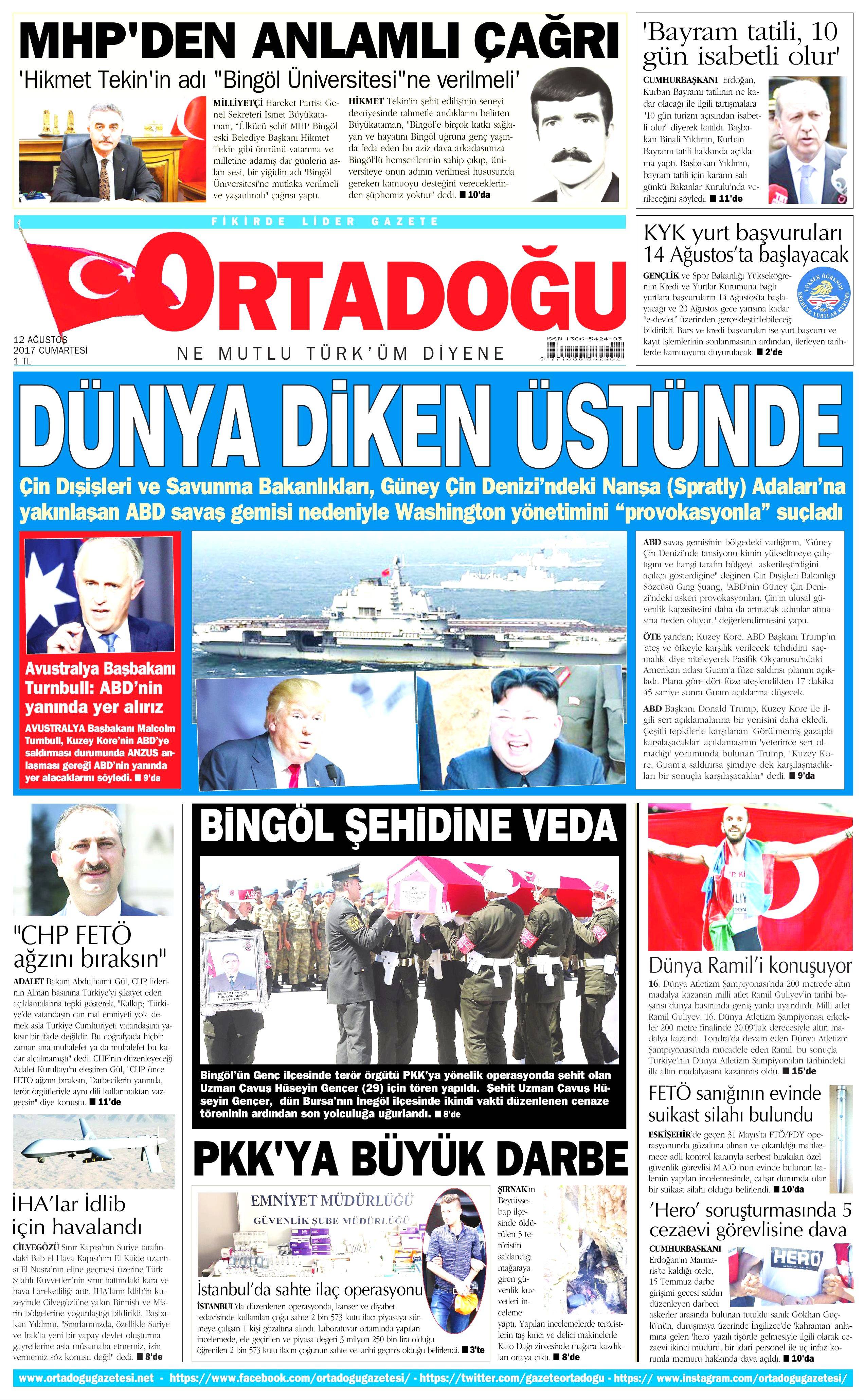 12 Ağustos 2017 gazete manşetleri - 16