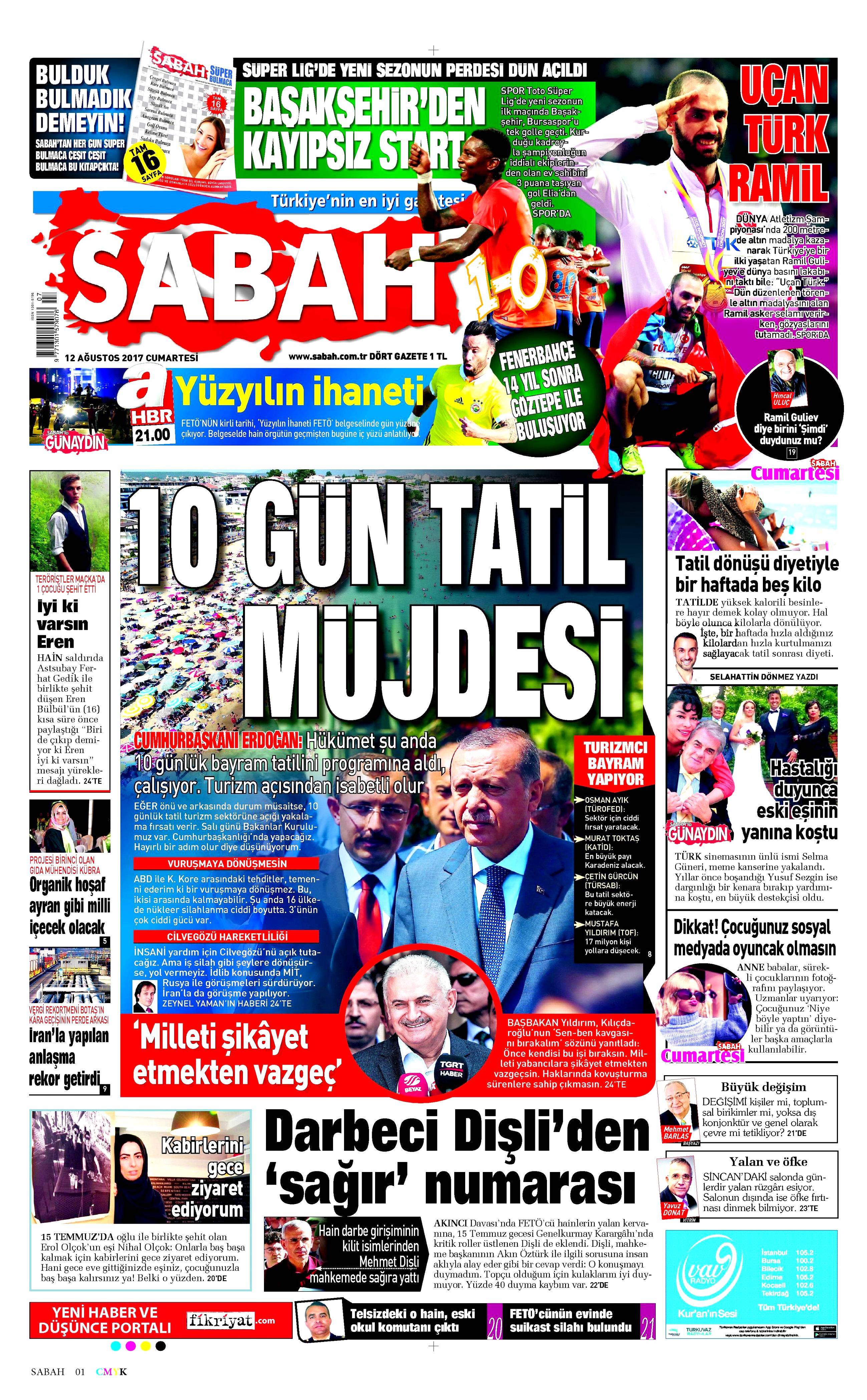 12 Ağustos 2017 gazete manşetleri - 18