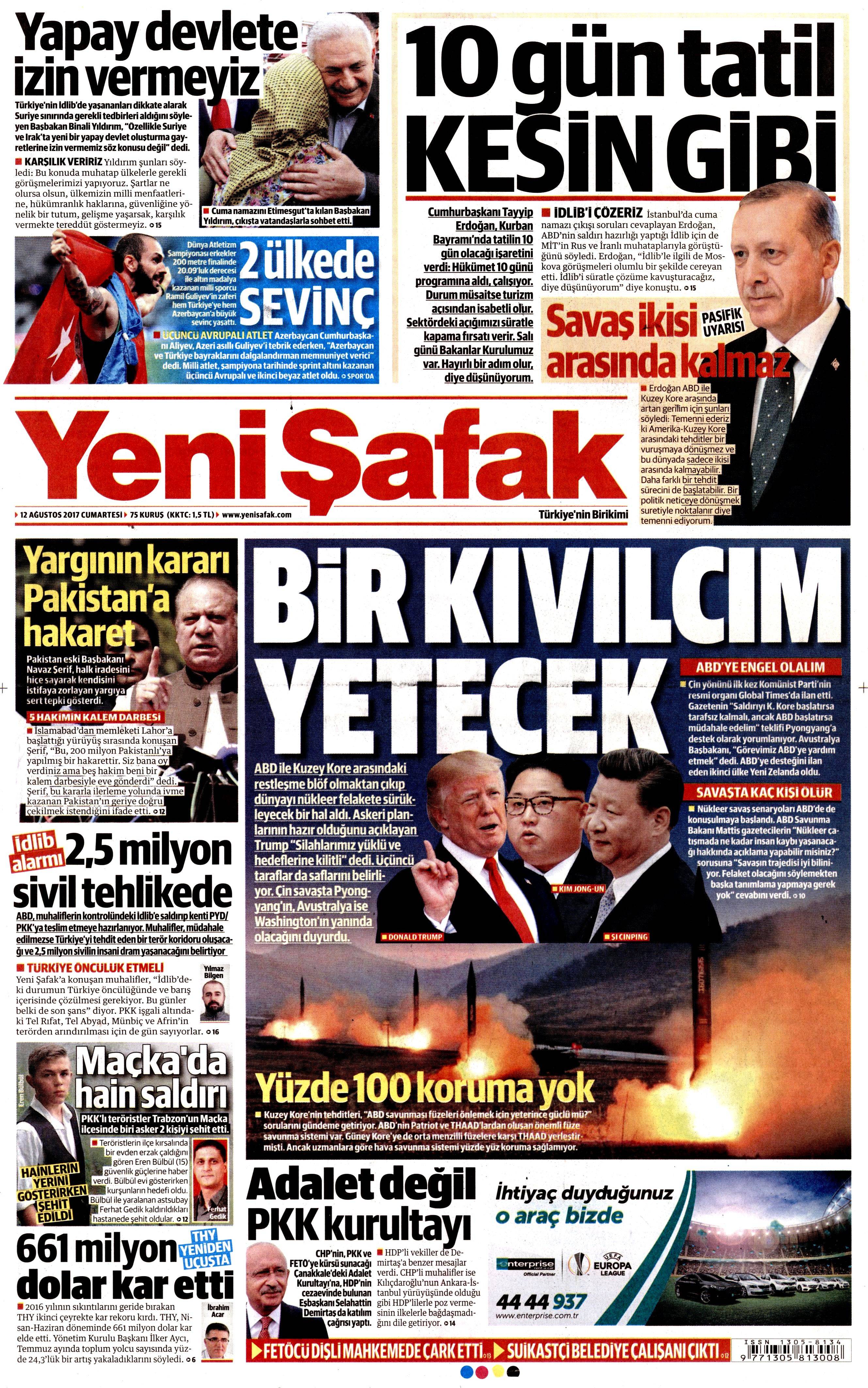 12 Ağustos 2017 gazete manşetleri - 29