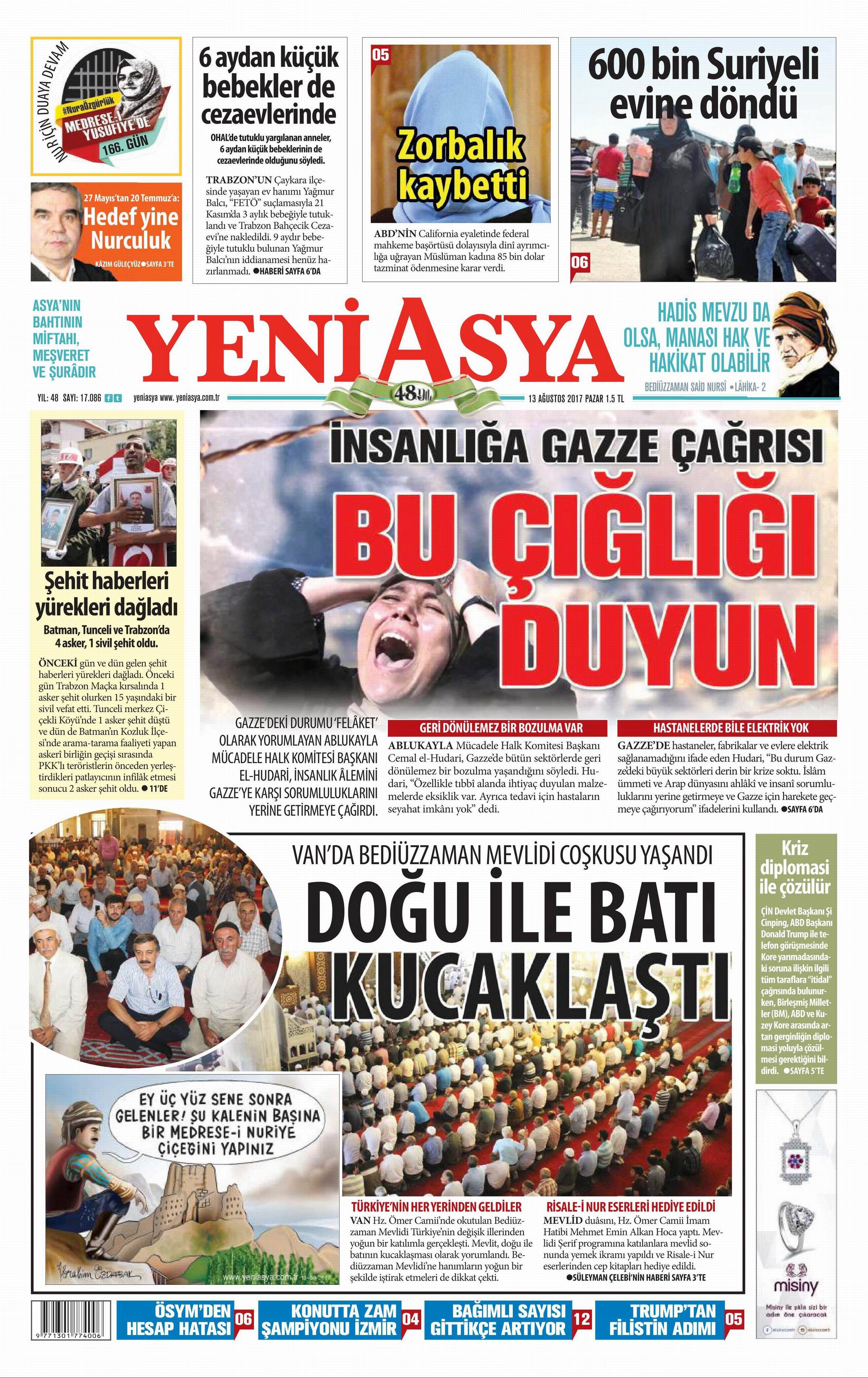 13 Ağustos 2017 gazete manşetleri - 22