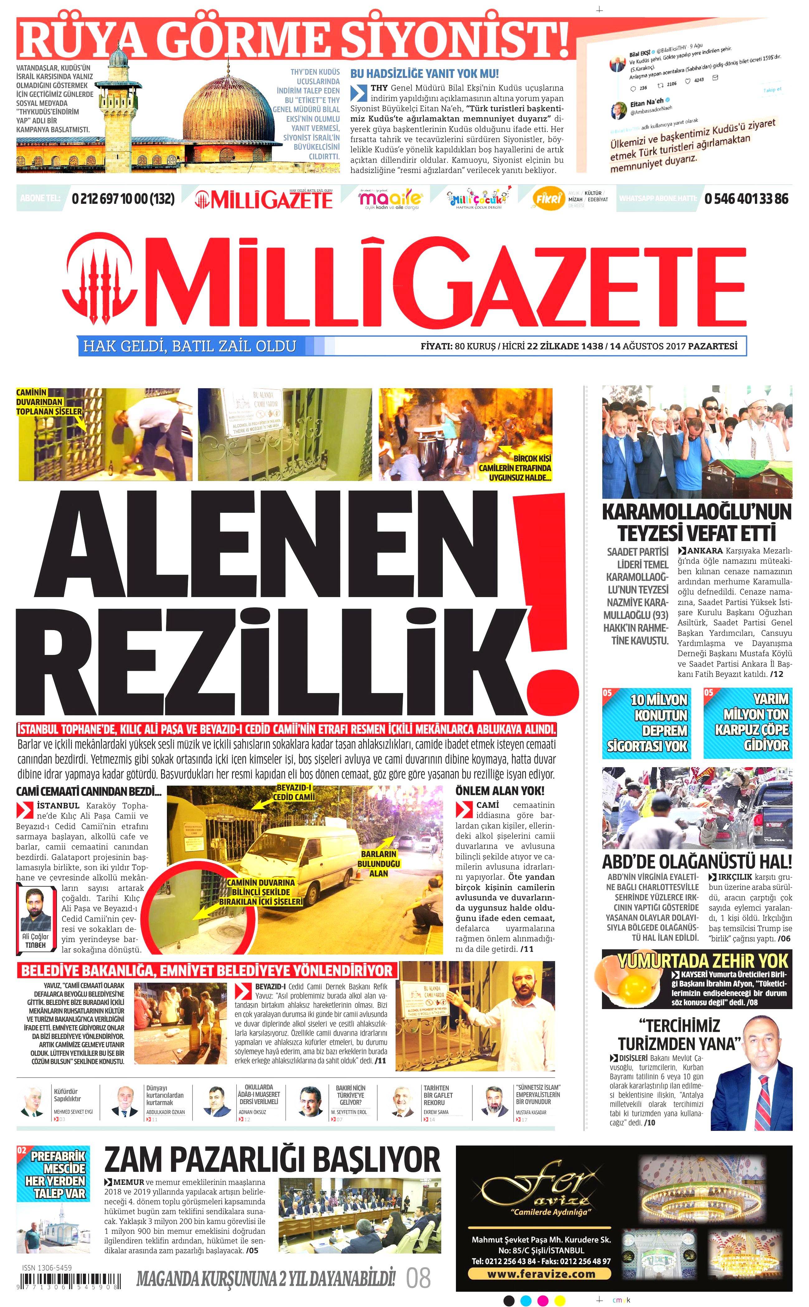 14 Ağustos 2017 gazete manşetleri - 18