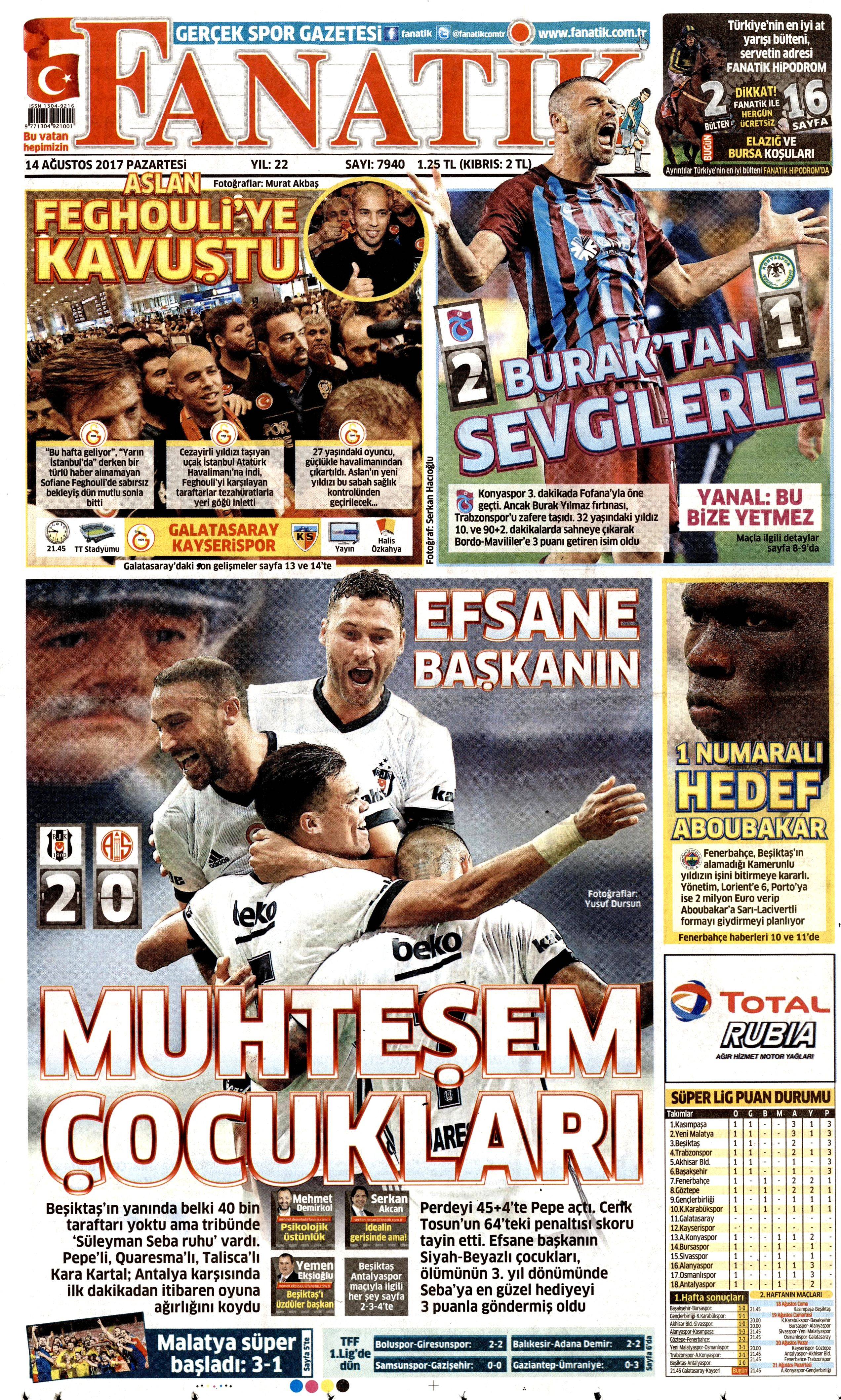 14 Ağustos 2017 gazete manşetleri - 35