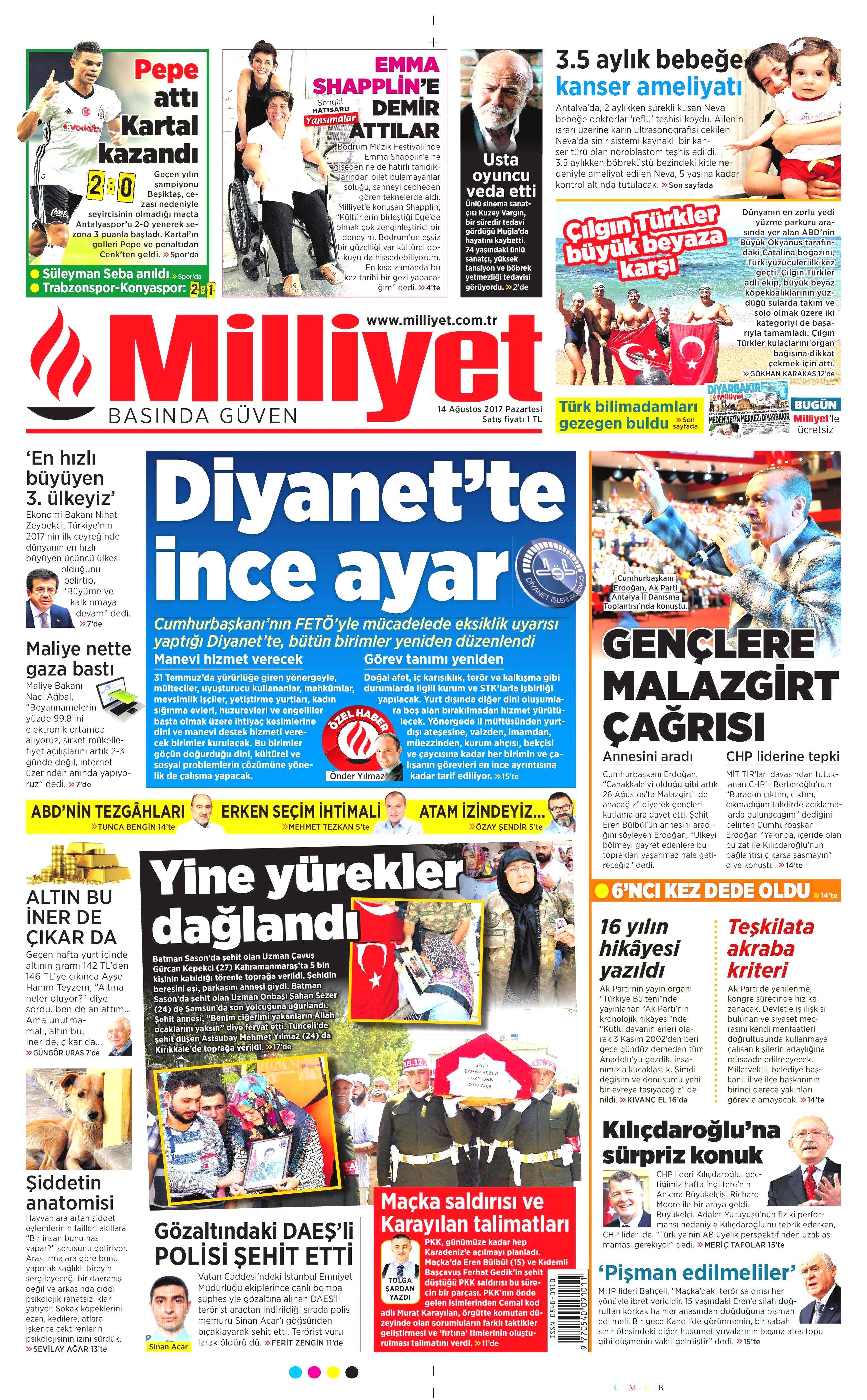 14 Ağustos 2017 gazete manşetleri - 16