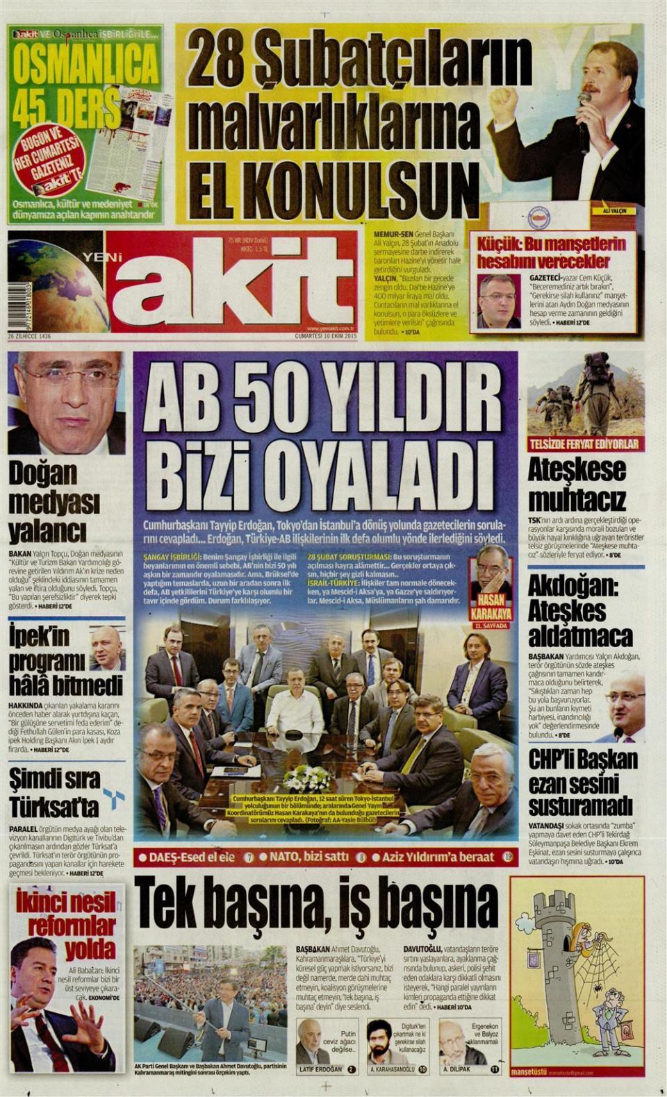 Gazeteler bugün ne yazdı? - 1