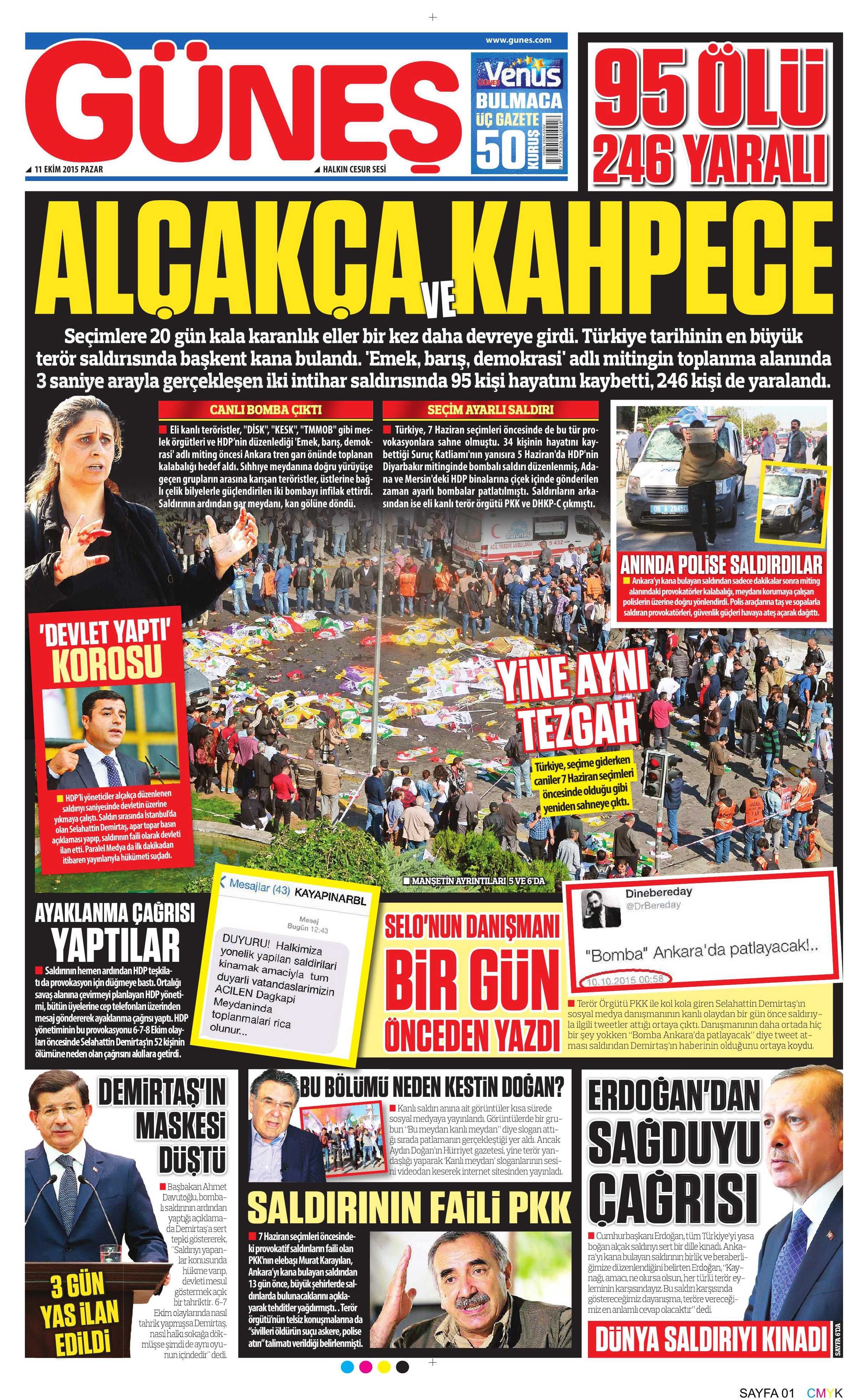 11 Ekim 2015 Gazete Manşetleri - 613