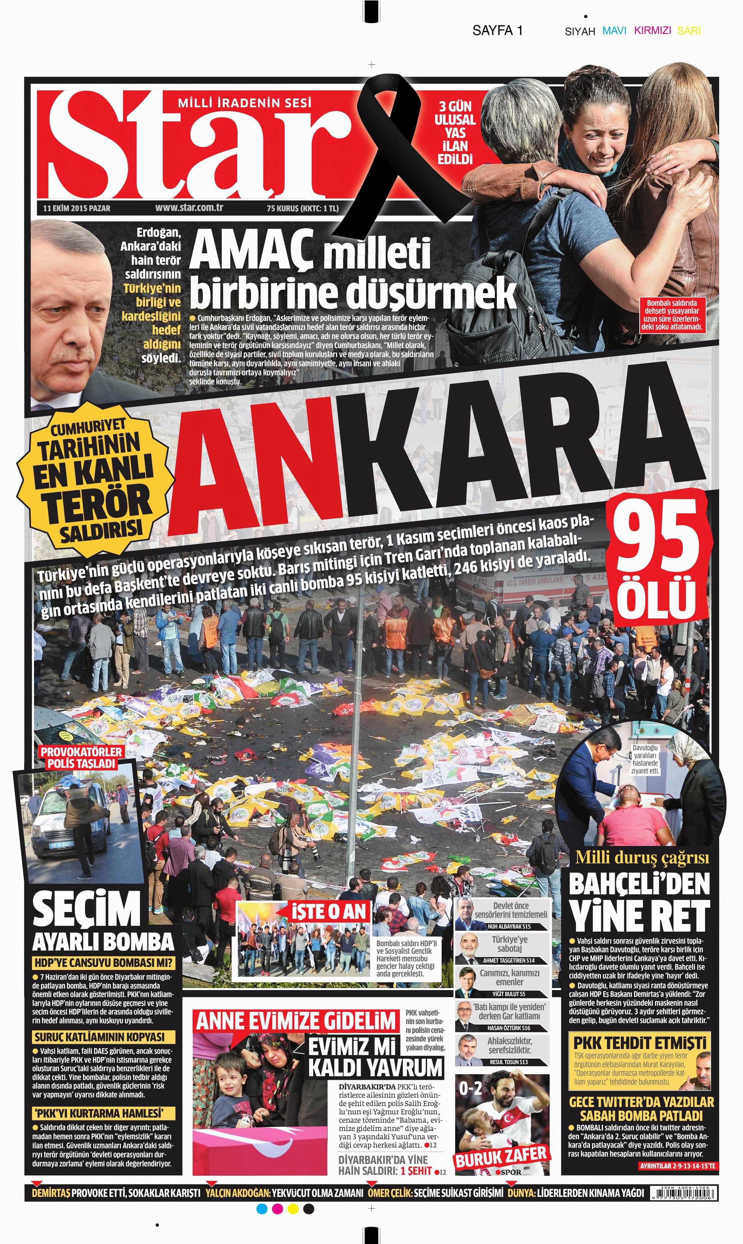 11 Ekim 2015 Gazete Manşetleri - 607