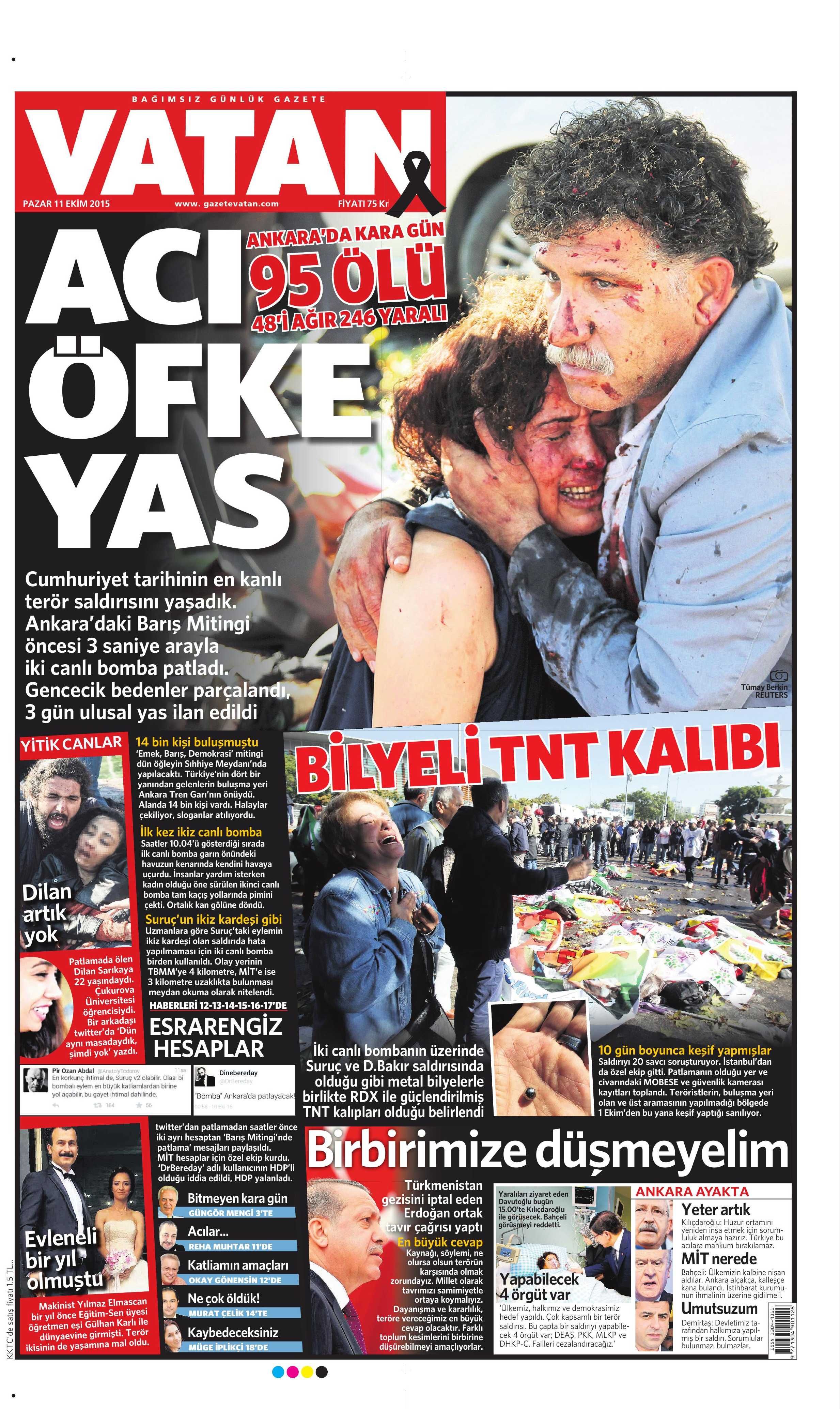 11 Ekim 2015 Gazete Manşetleri - 671