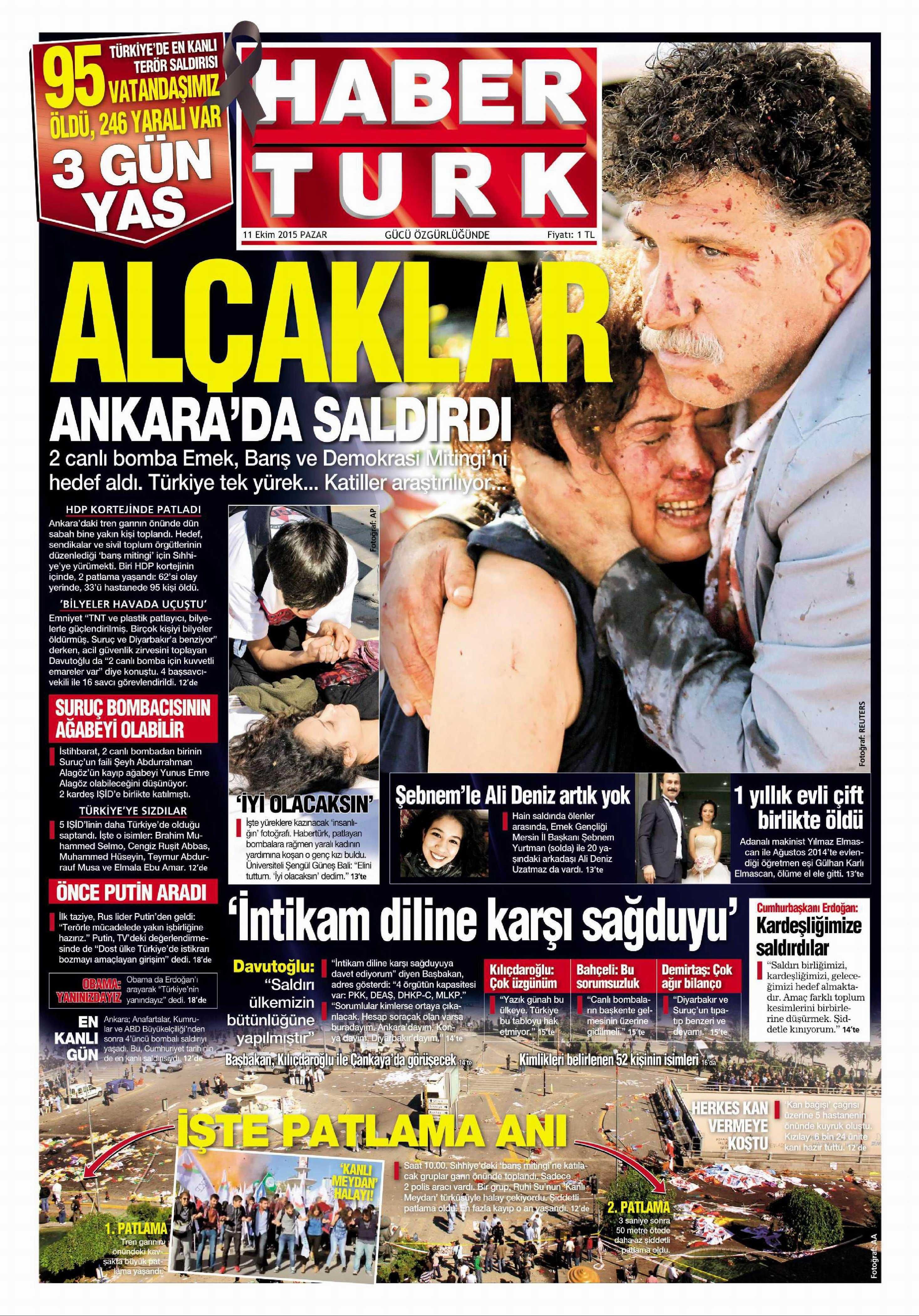 11 Ekim 2015 Gazete Manşetleri - 894