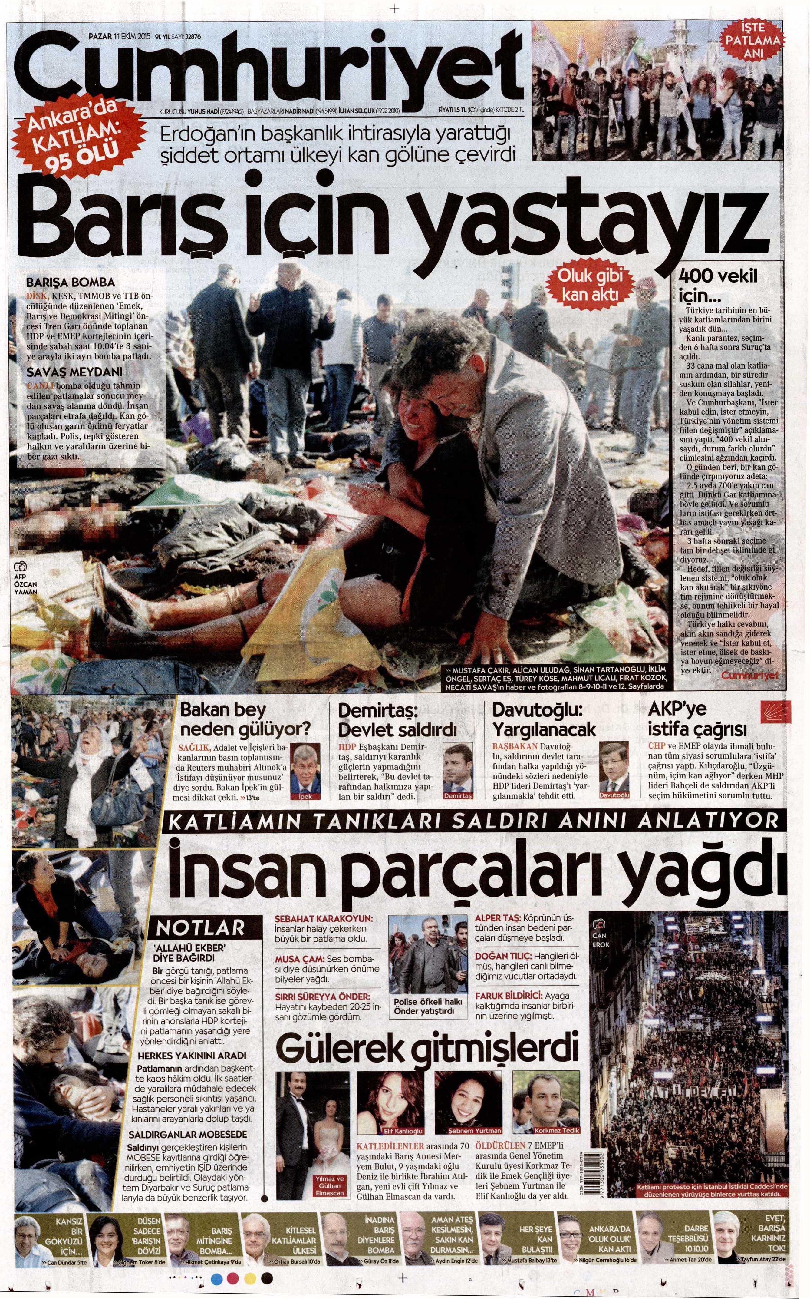 11 Ekim 2015 Gazete Manşetleri - 536