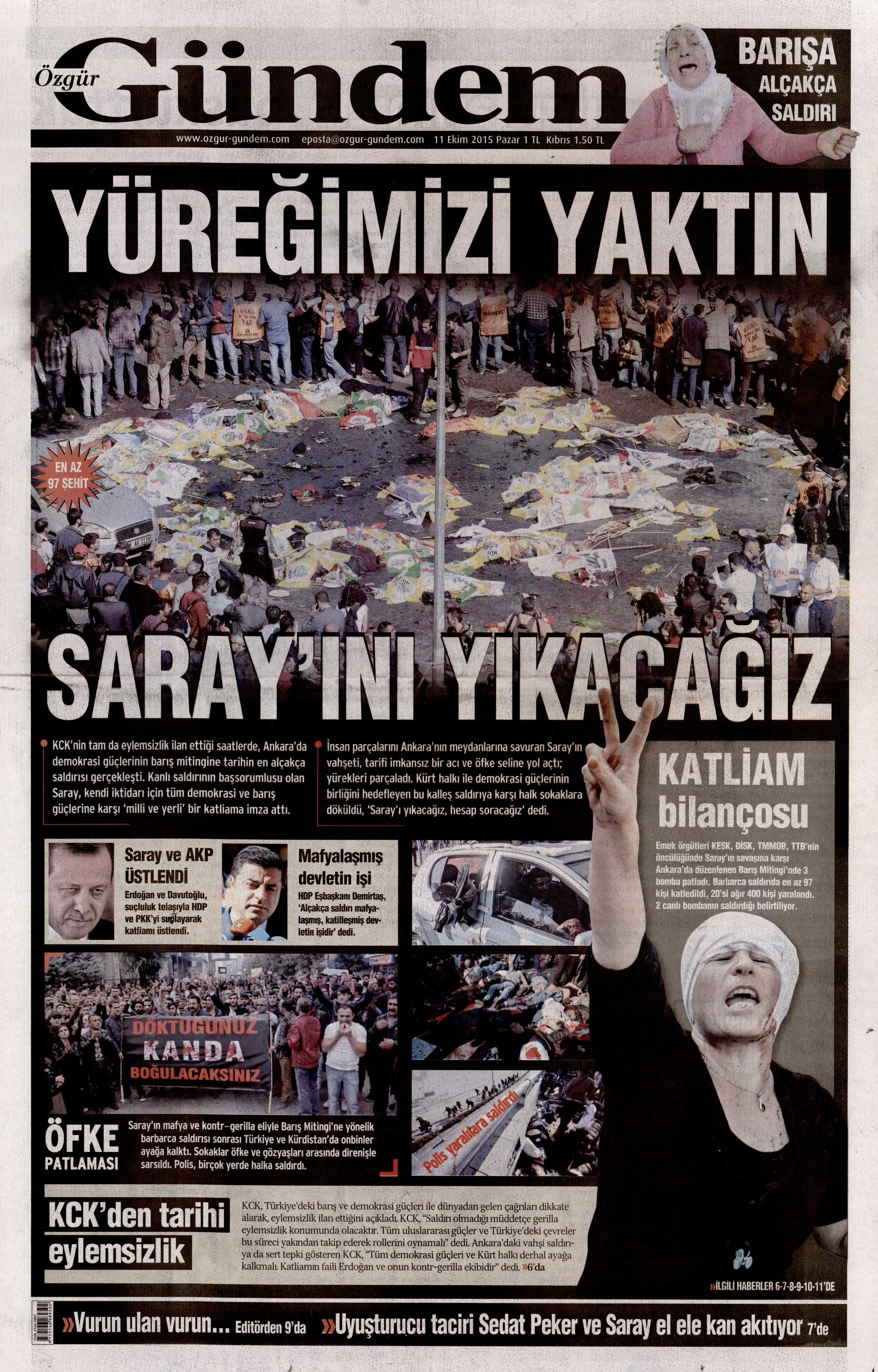 11 Ekim 2015 Gazete Manşetleri - 568